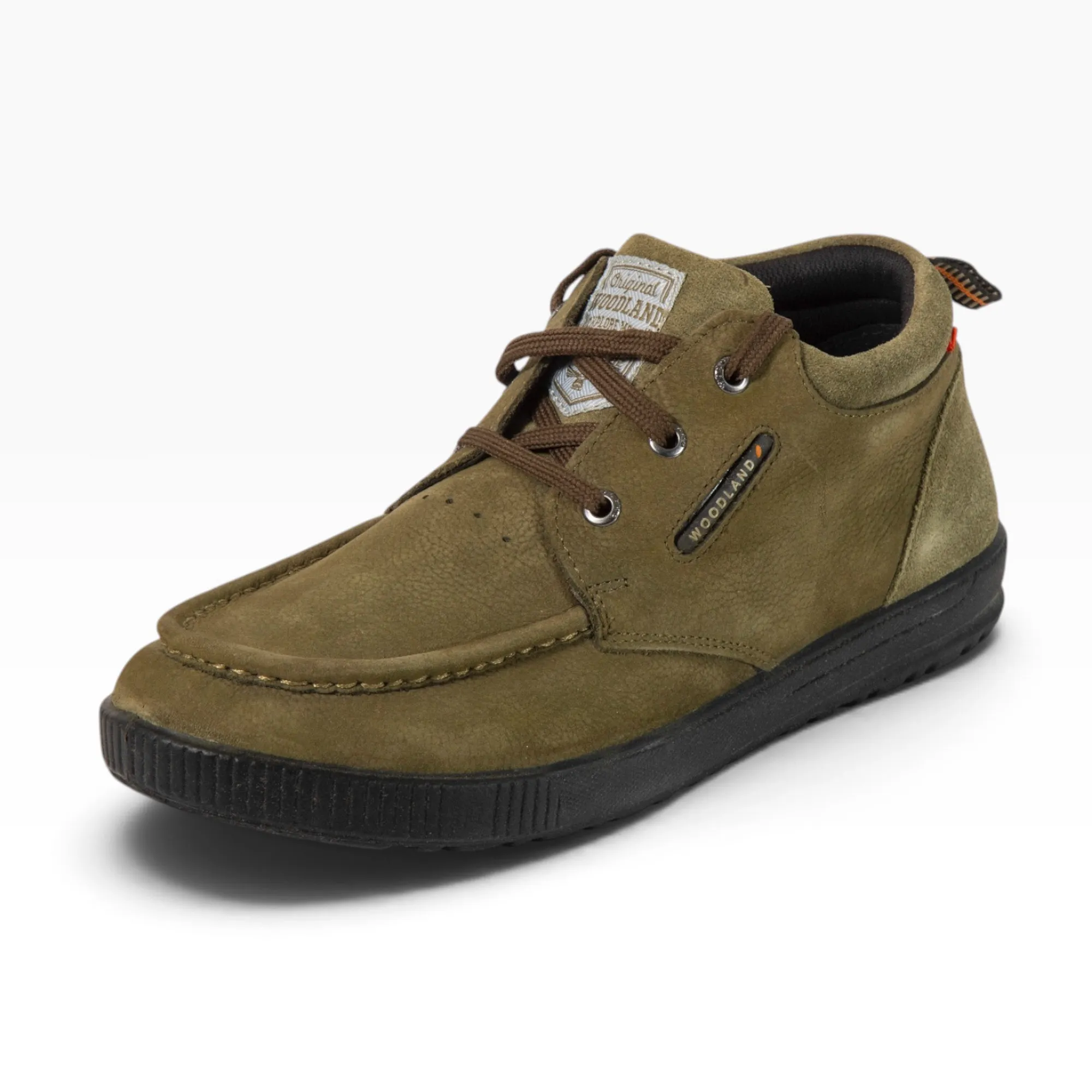 Woodland Olive Green Nubuk Lace Up Shoes  - Thumbnail 4