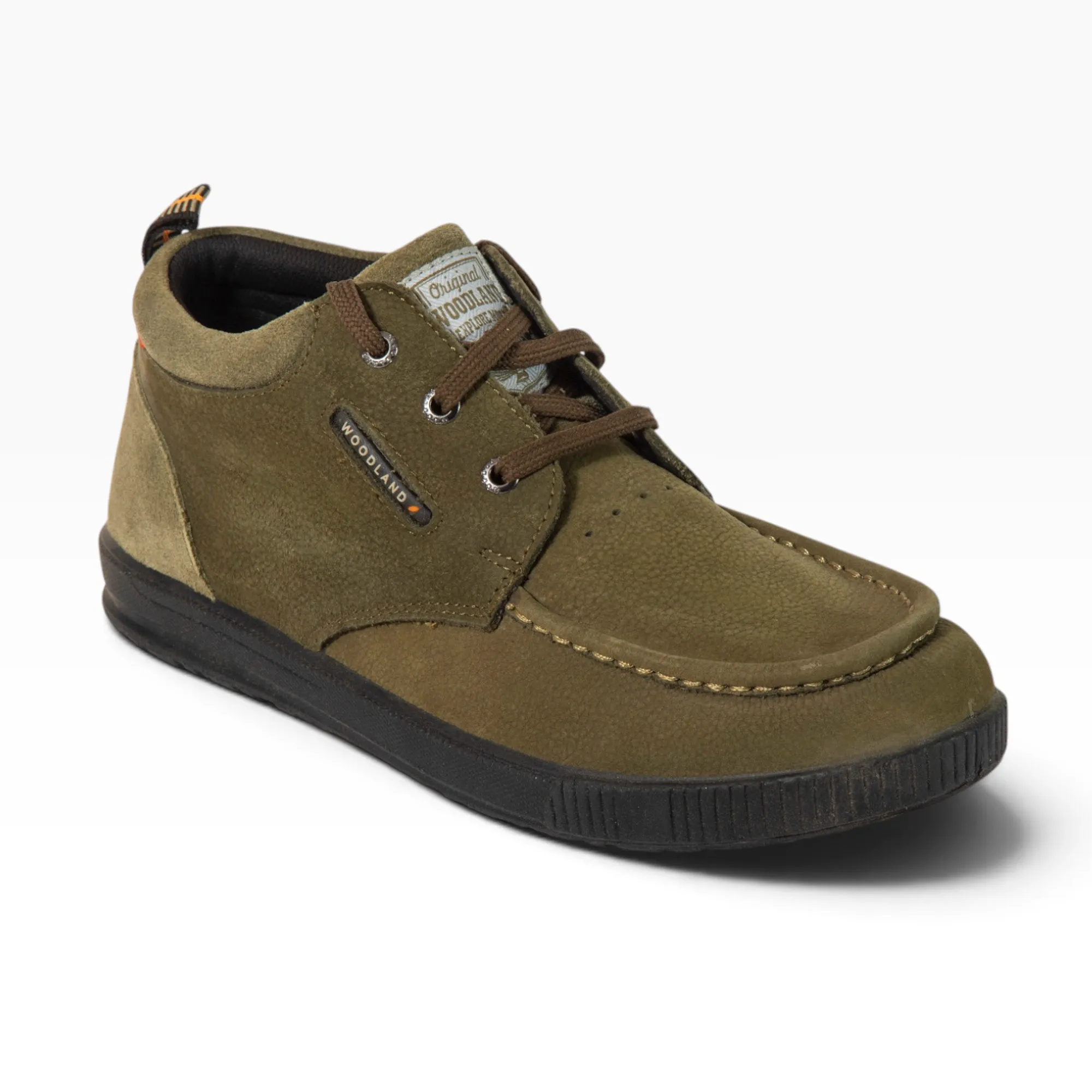 Woodland Olive Green Nubuk Lace Up Shoes  - Thumbnail 5