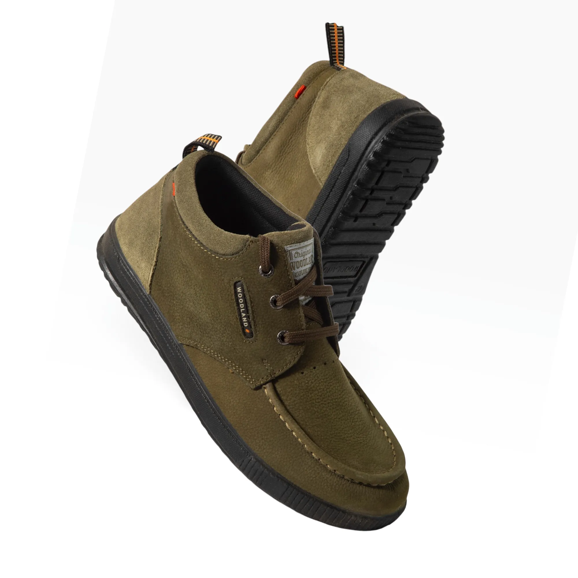 Woodland Olive Green Nubuk Lace Up Shoes  - Thumbnail 6