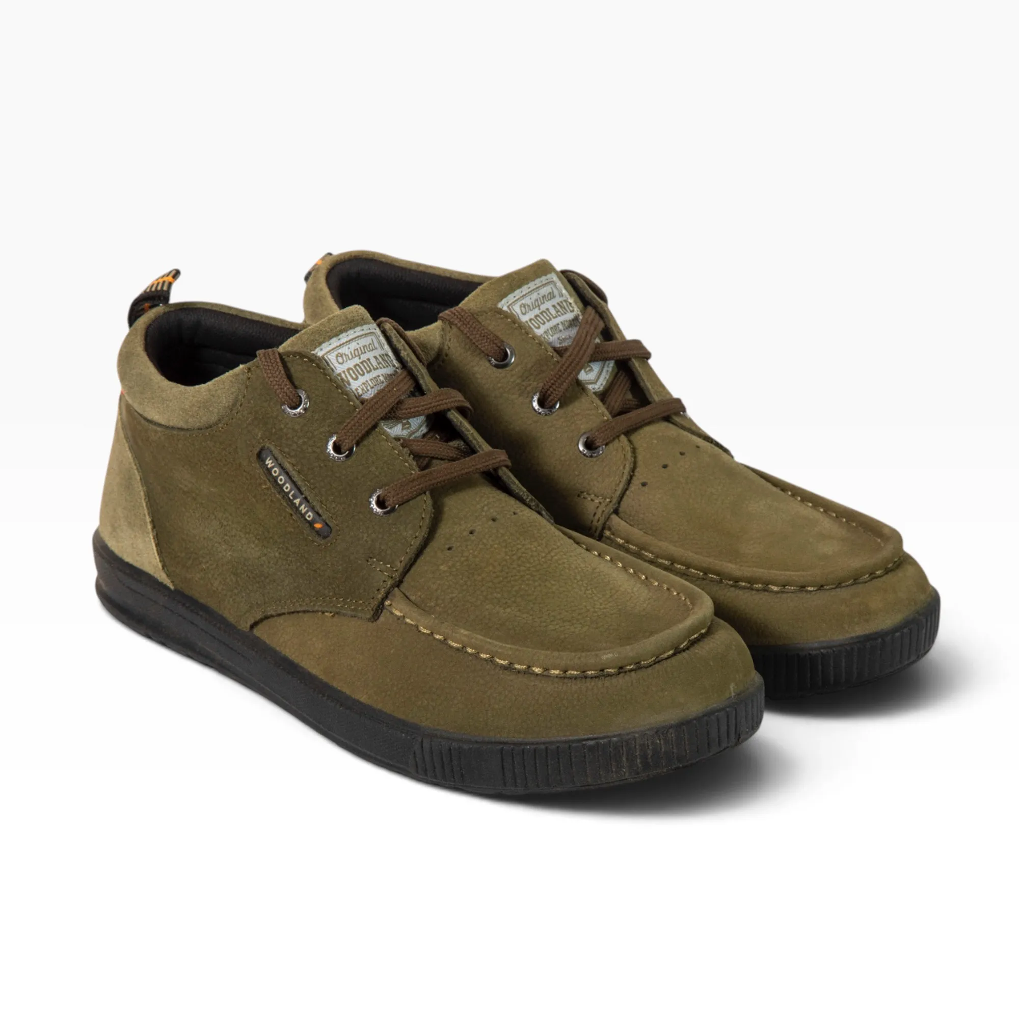 Woodland Olive Green Nubuk Lace Up Shoes  - Thumbnail 14