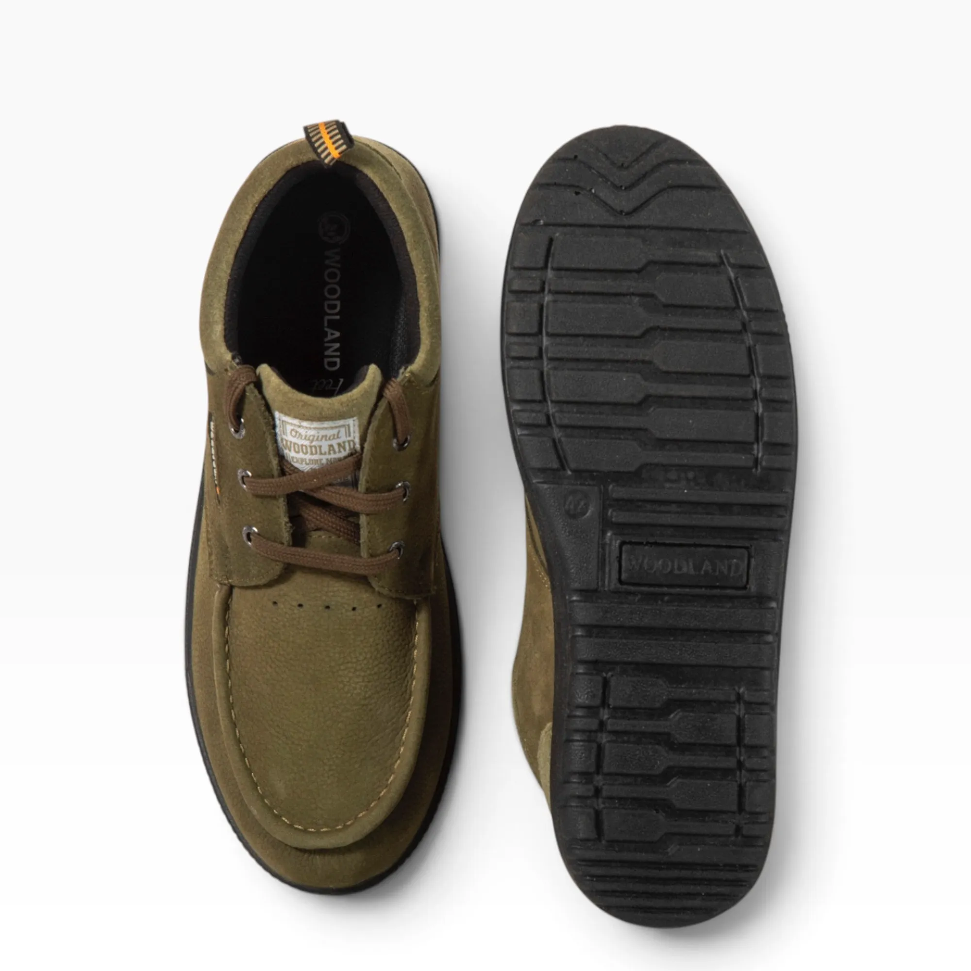 Woodland Olive Green Nubuk Lace Up Shoes  - Thumbnail 15