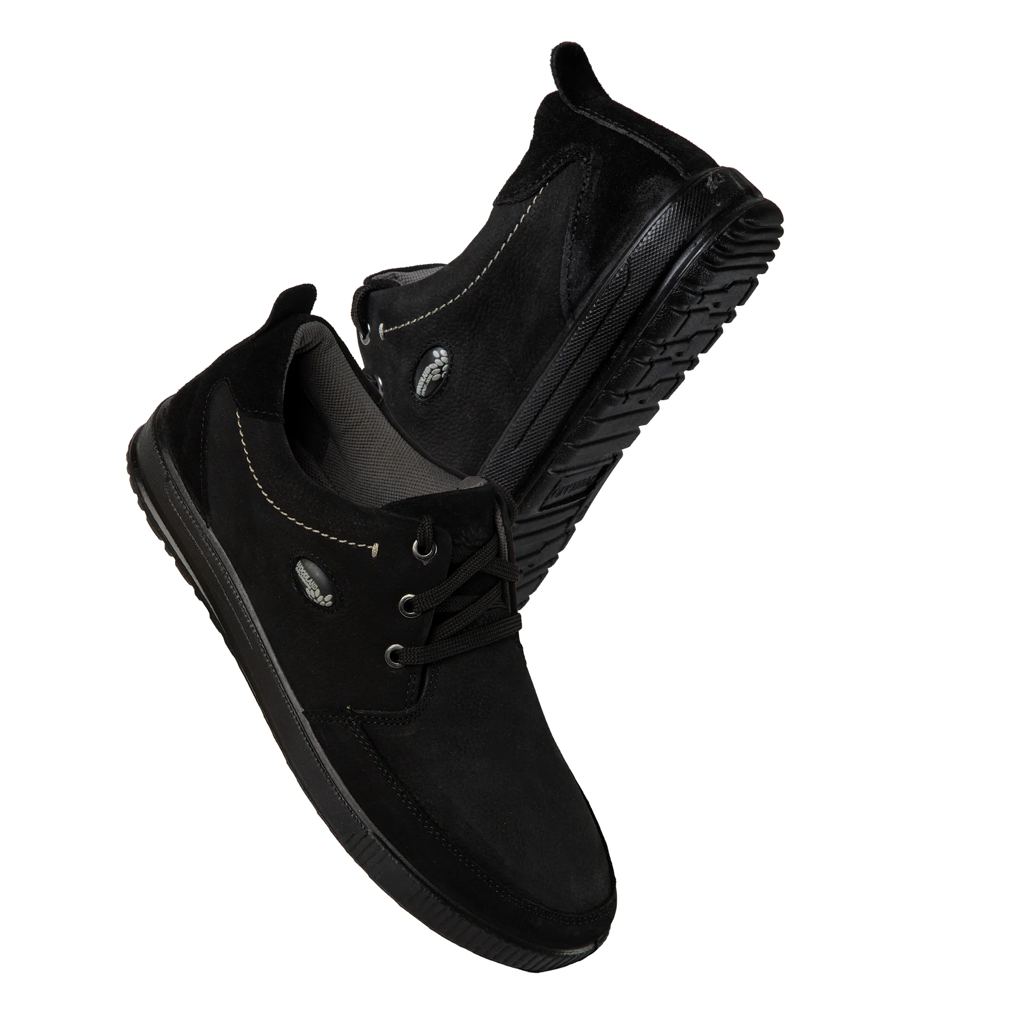 Black Nubuk Men Casual Lace Up Shoes - Thumbnail 6