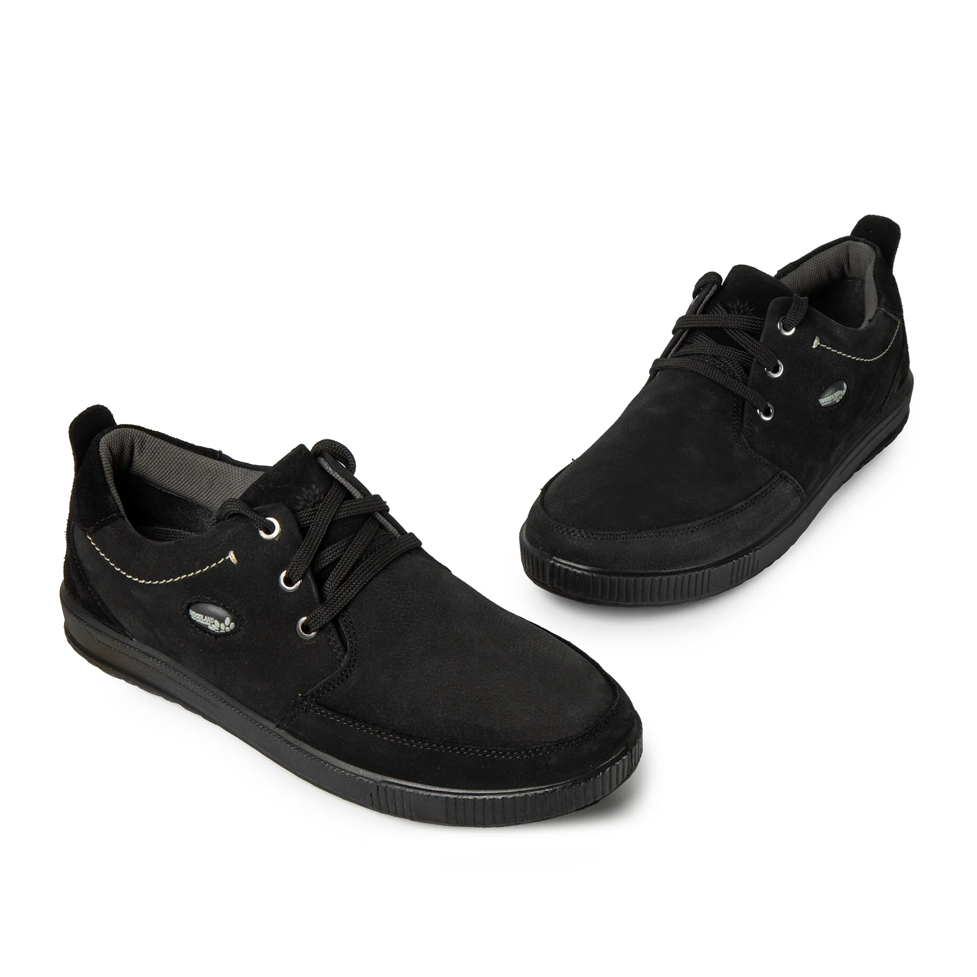 Black Nubuk Men Casual Lace Up Shoes - Thumbnail 8