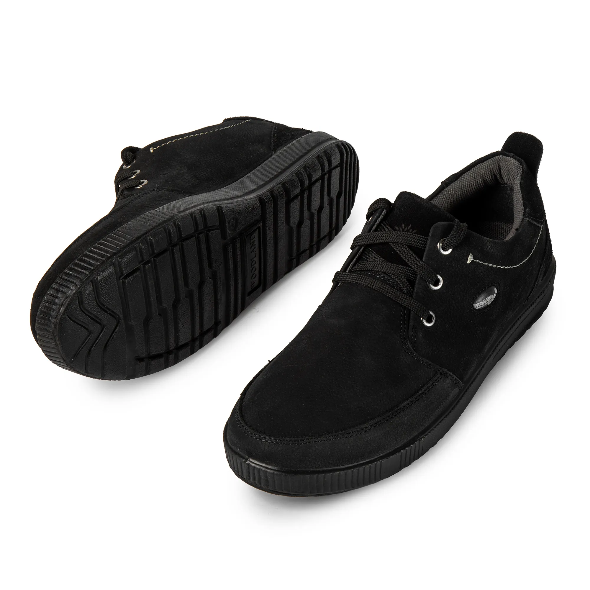 Black Nubuk Men Casual Lace Up Shoes - Thumbnail 12
