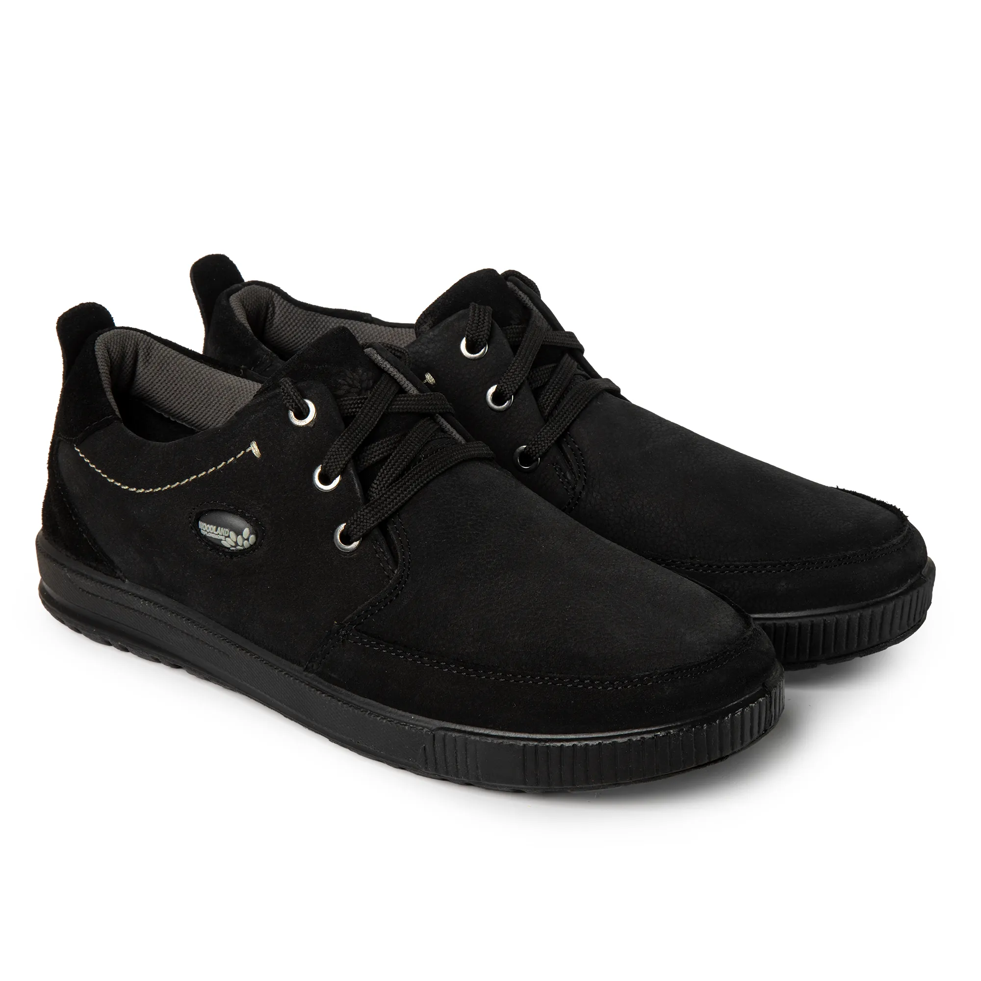 Black Nubuk Men Casual Lace Up Shoes - Thumbnail 14