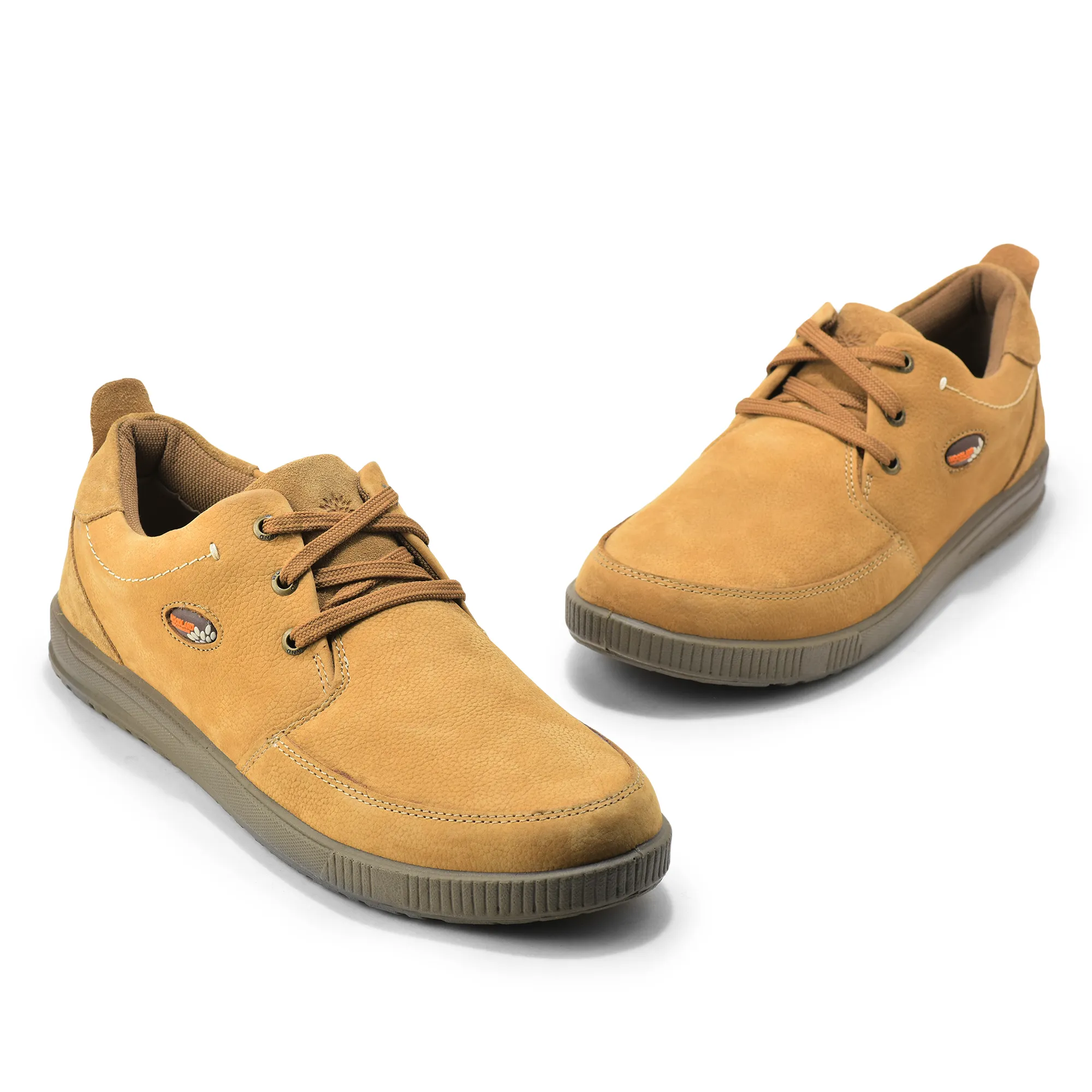 Camel Nubuk Men Casual Lace Up Shoes - Thumbnail 4
