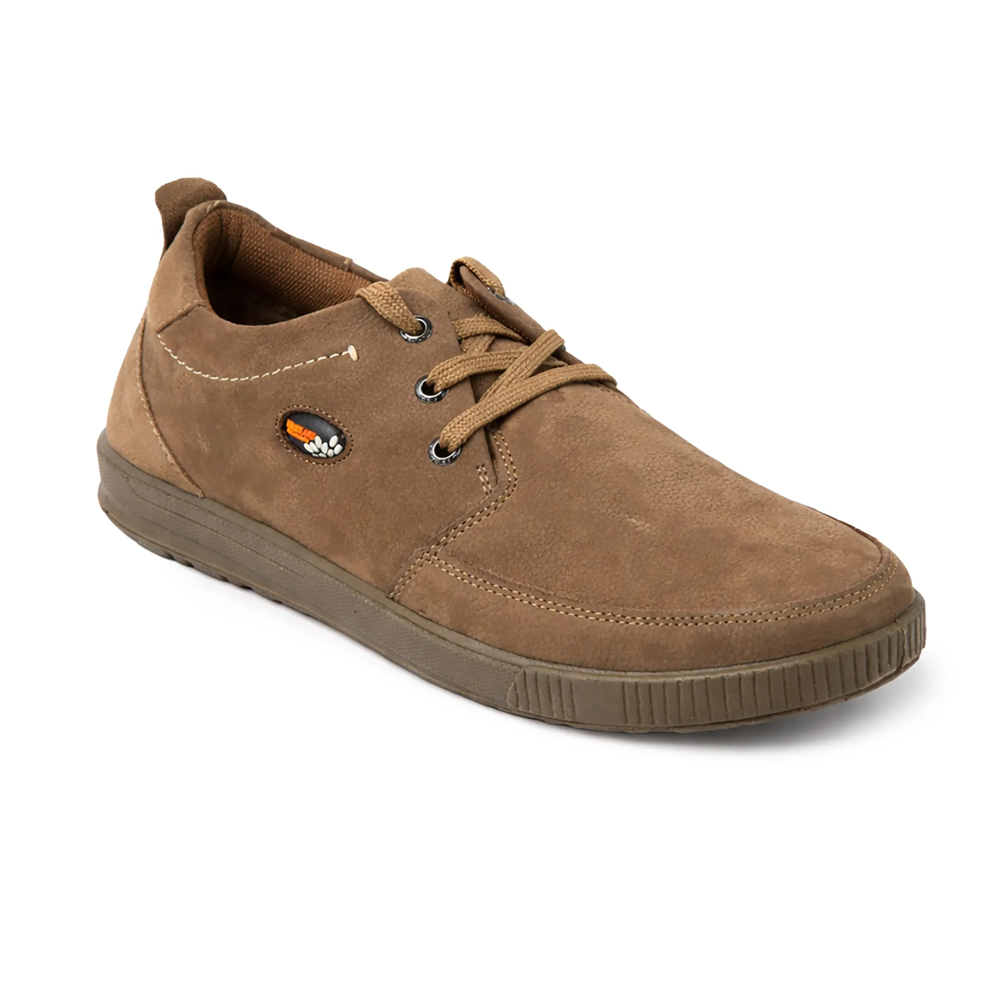 Khaki Nubuk Men Casual Lace Up Shoes - Thumbnail 3