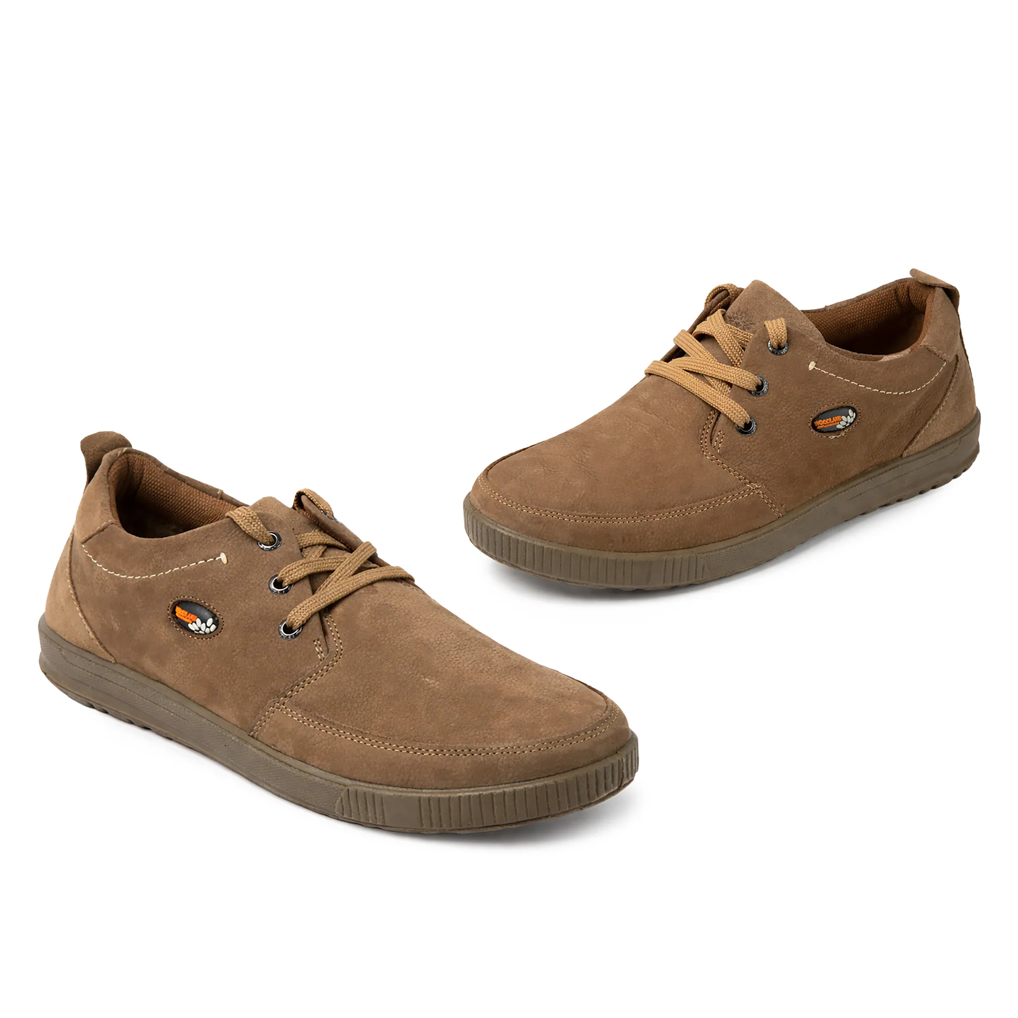 Khaki Nubuk Men Casual Lace Up Shoes - Thumbnail 4