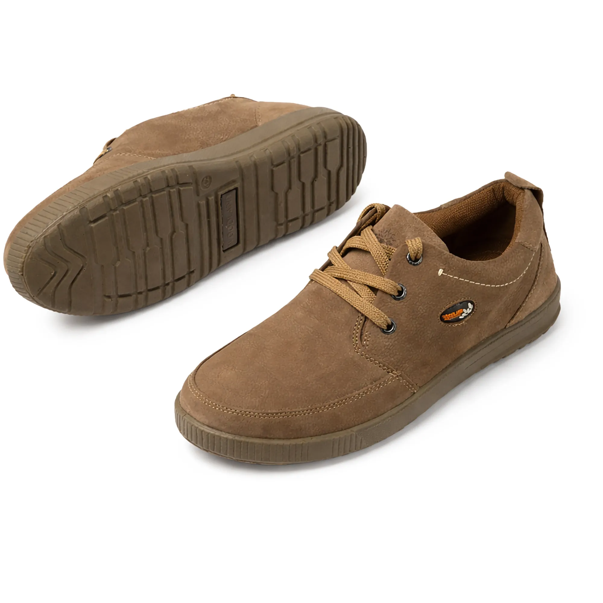 Khaki Nubuk Men Casual Lace Up Shoes - Thumbnail 6