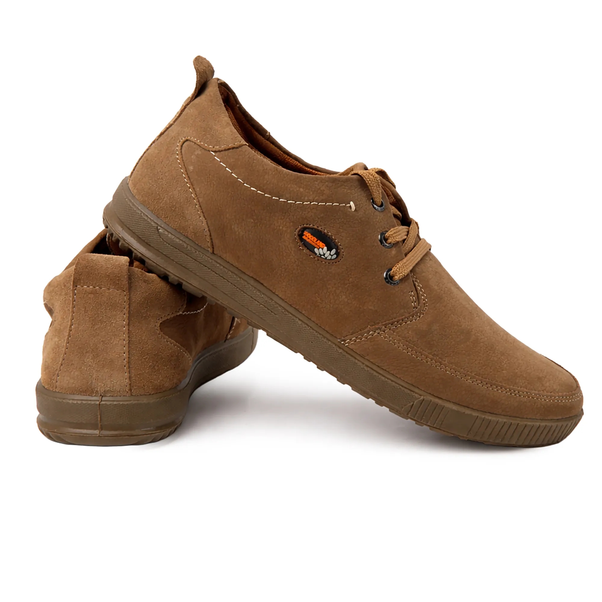 Khaki Nubuk Men Casual Lace Up Shoes - Thumbnail 10