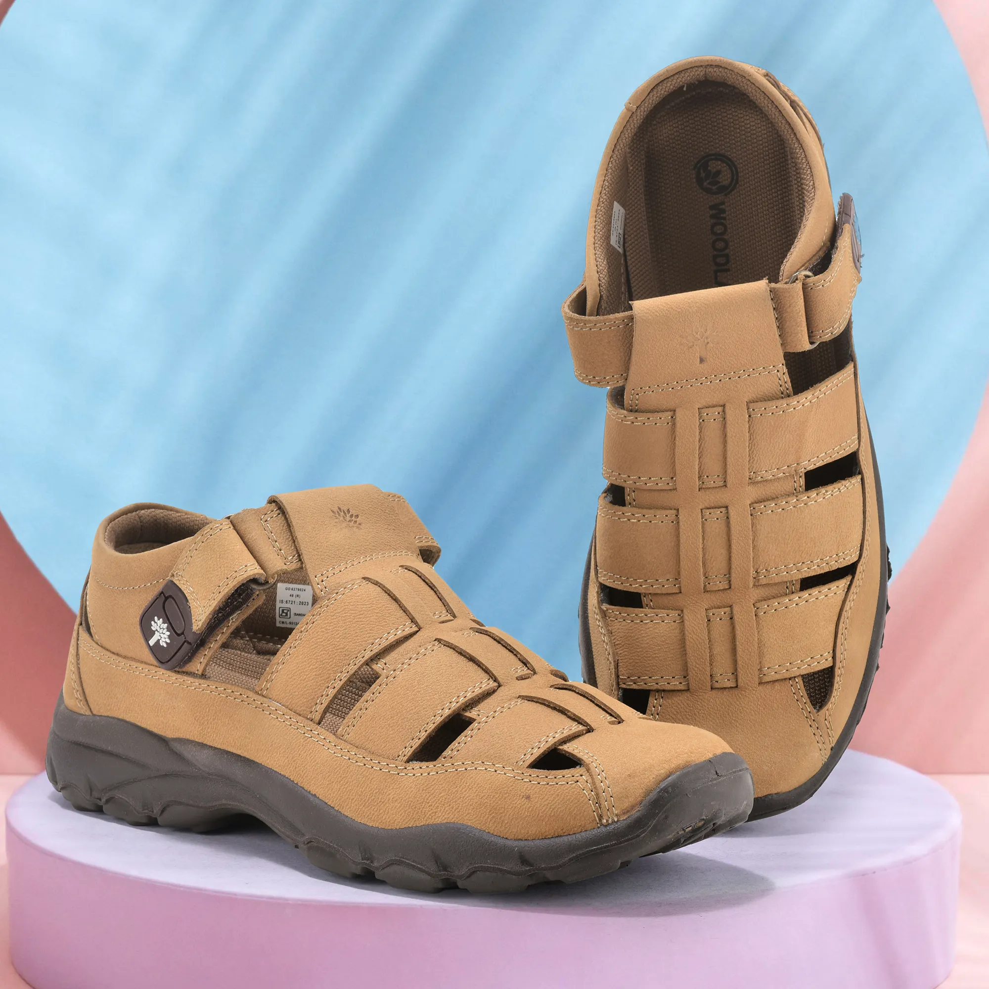 Woodland Camel Mens Sandals - Thumbnail 9