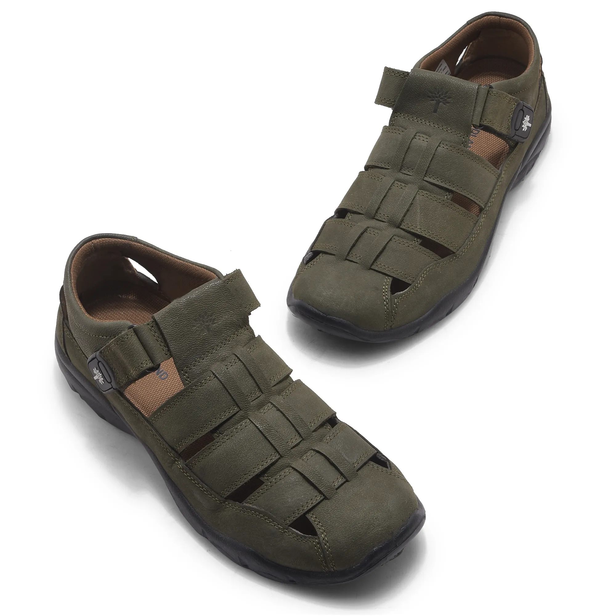 Woodland Olive Green Mens Sandals - Thumbnail 2