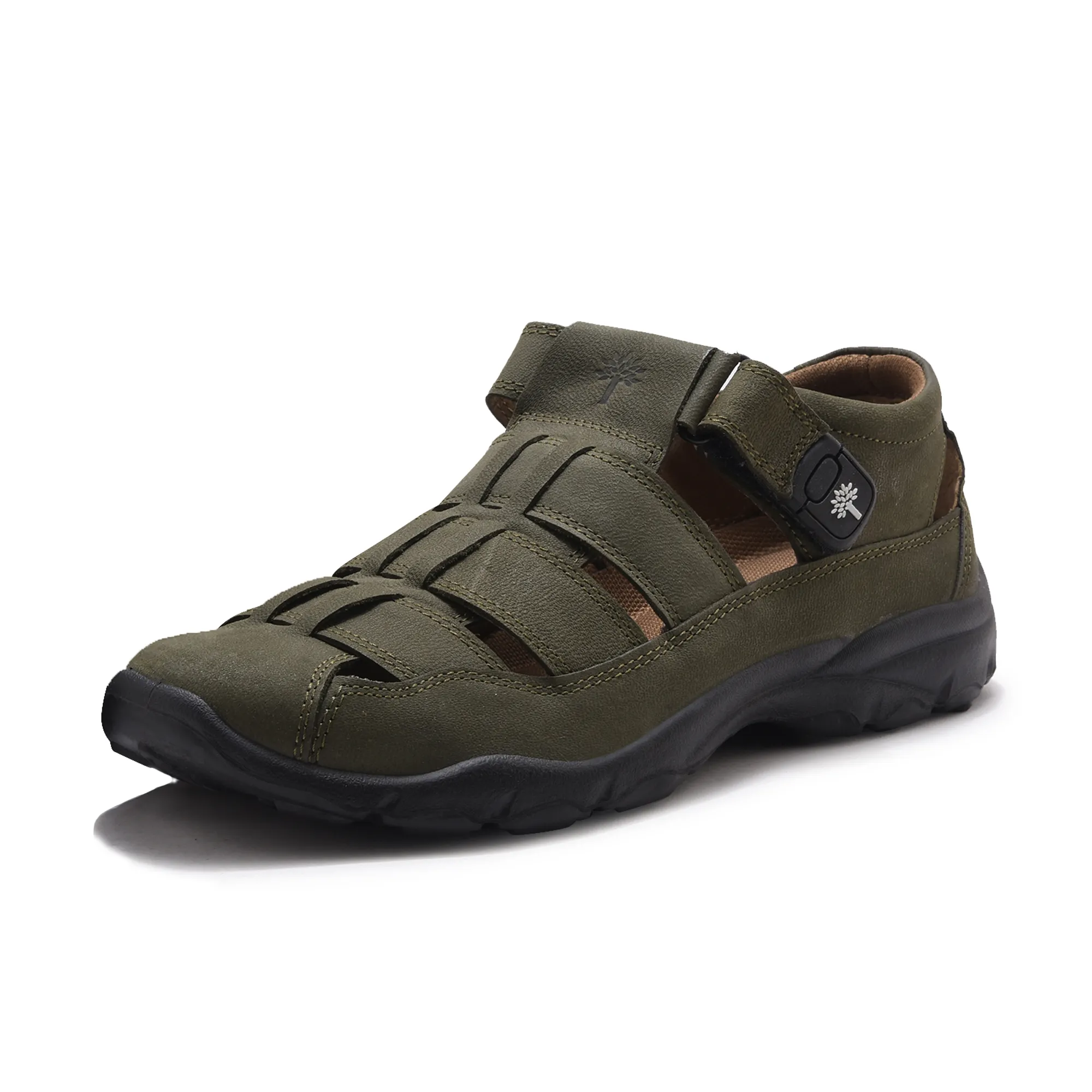 Woodland Olive Green Mens Sandals - Thumbnail 4
