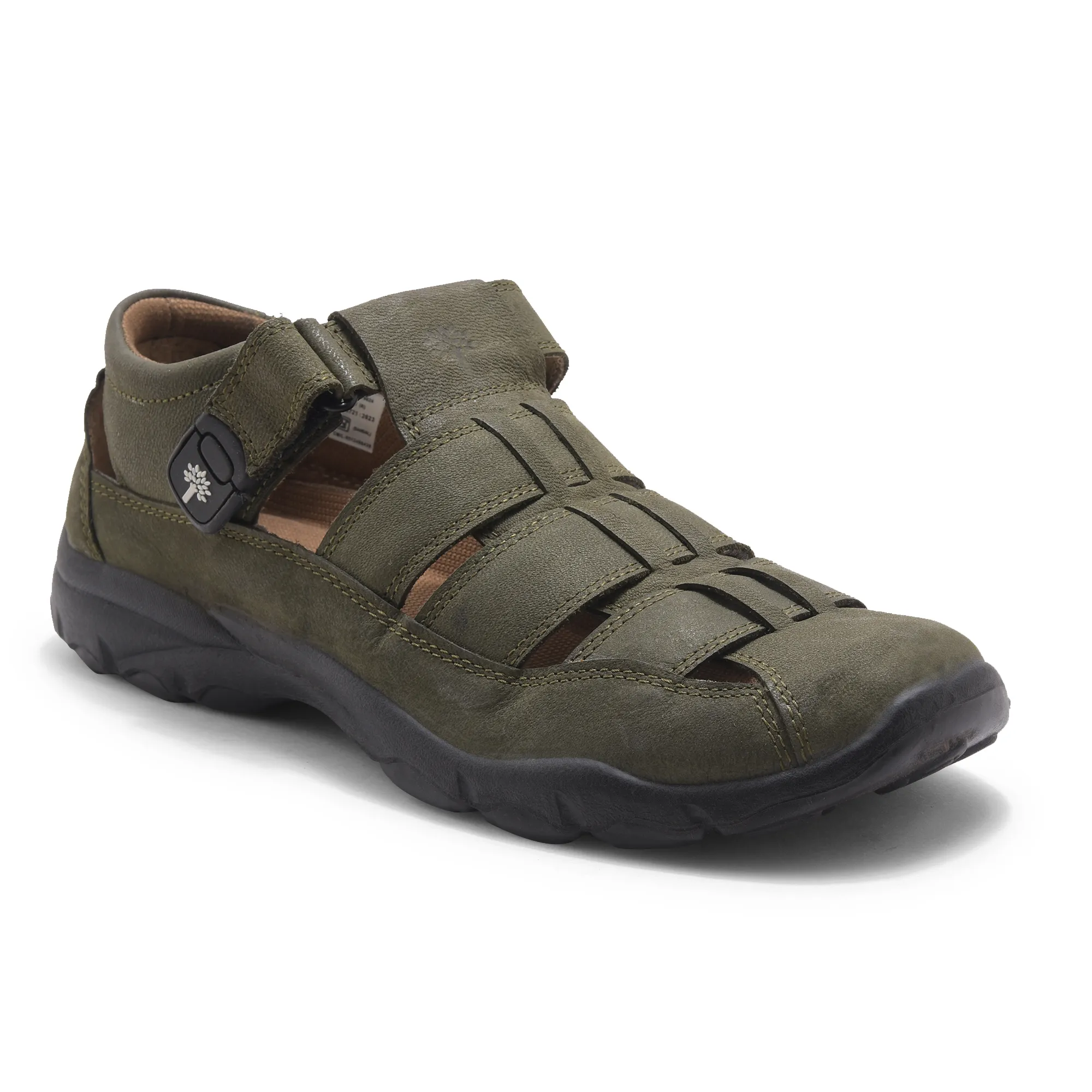 Woodland Olive Green Mens Sandals - Thumbnail 5