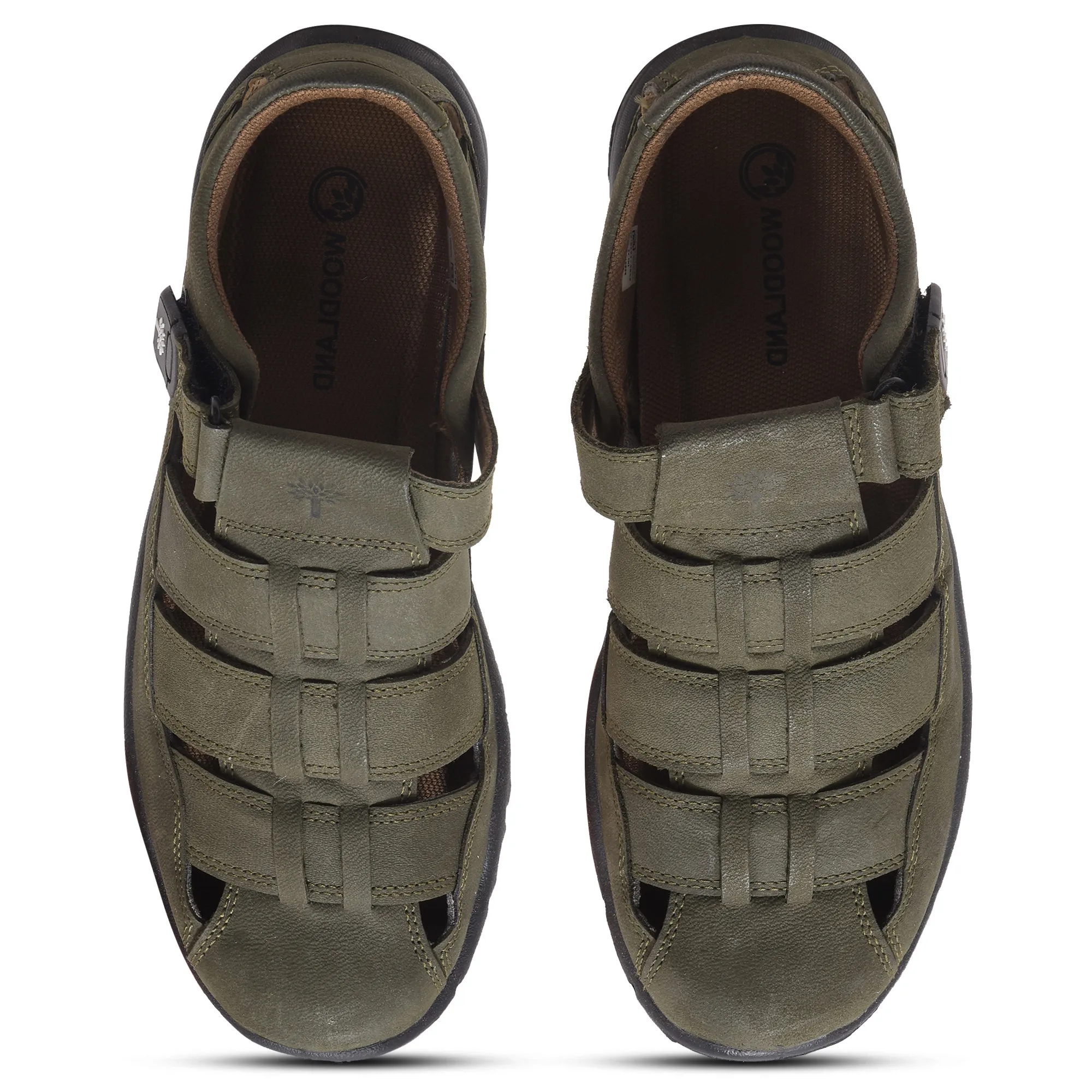 Woodland Olive Green Mens Sandals - Thumbnail 6