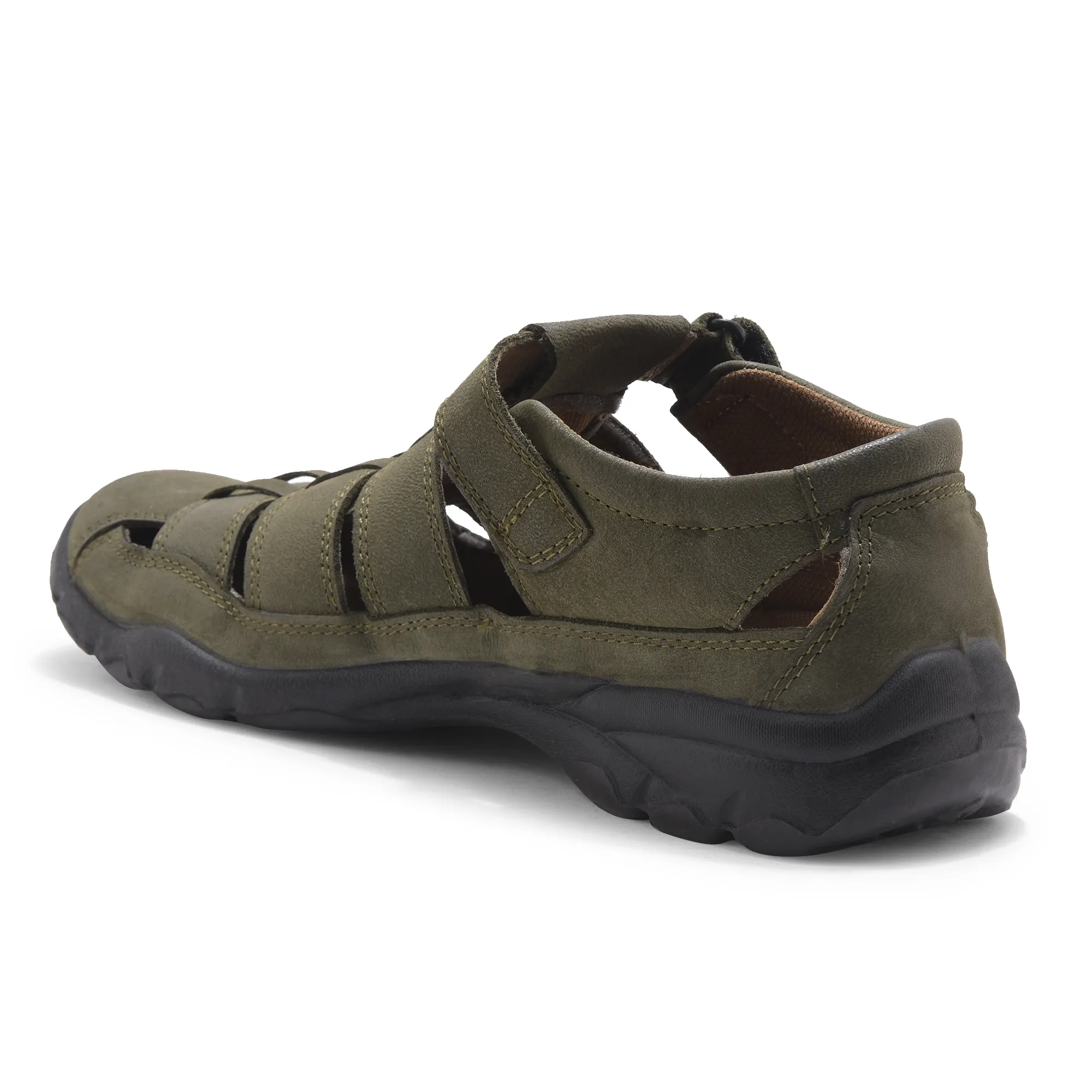 Woodland Olive Green Mens Sandals - Thumbnail 8