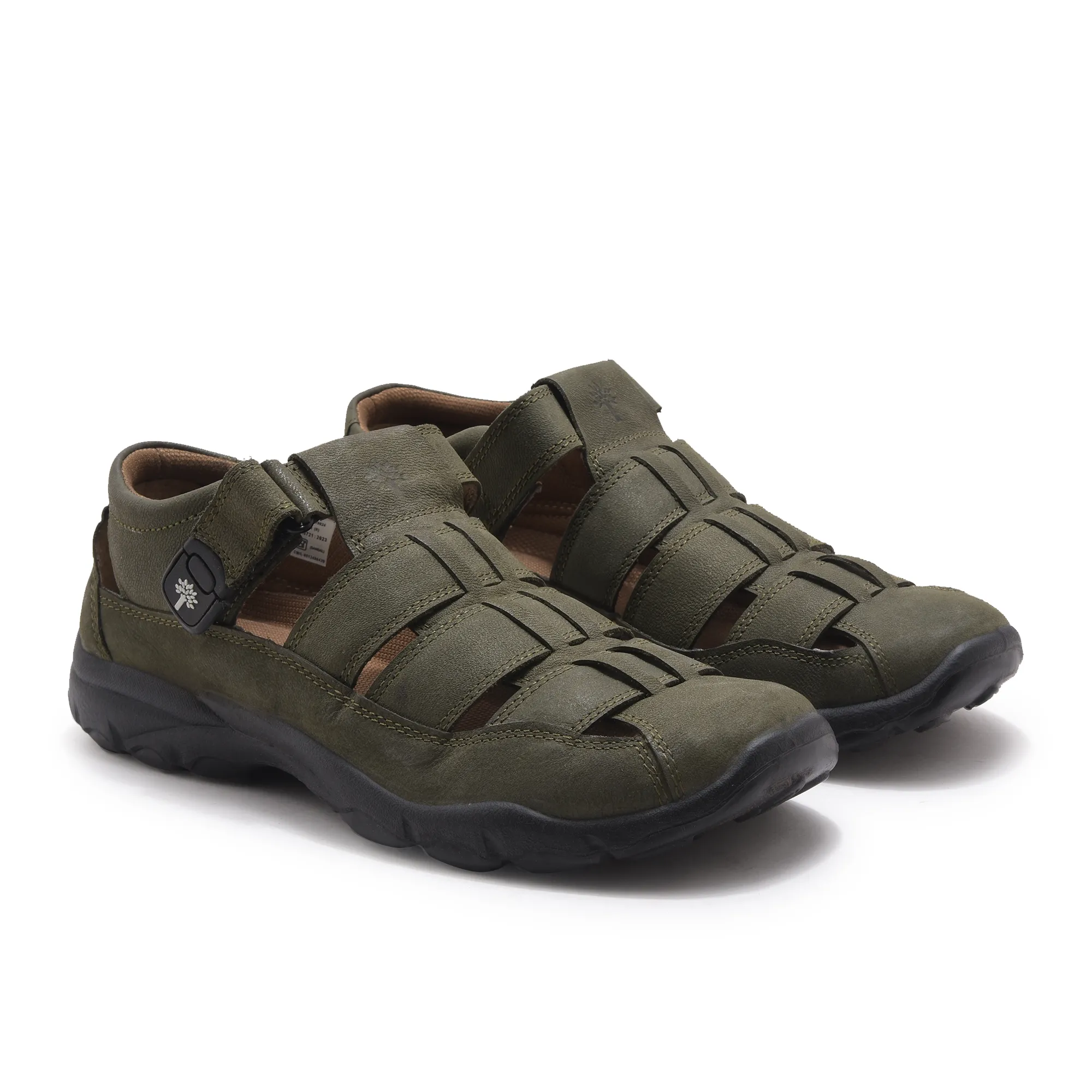 Woodland Olive Green Mens Sandals - Thumbnail 9