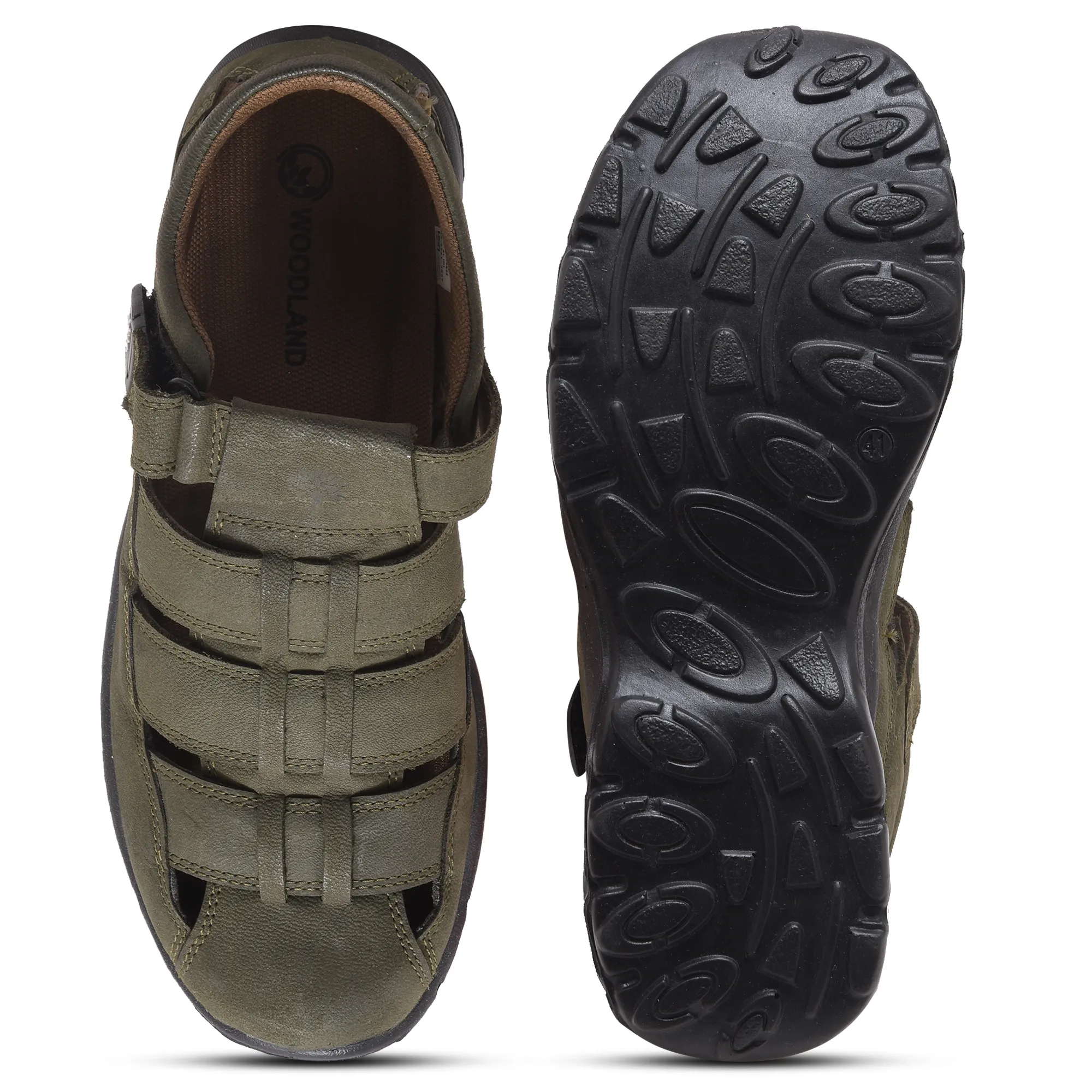 Woodland Olive Green Mens Sandals - Thumbnail 10