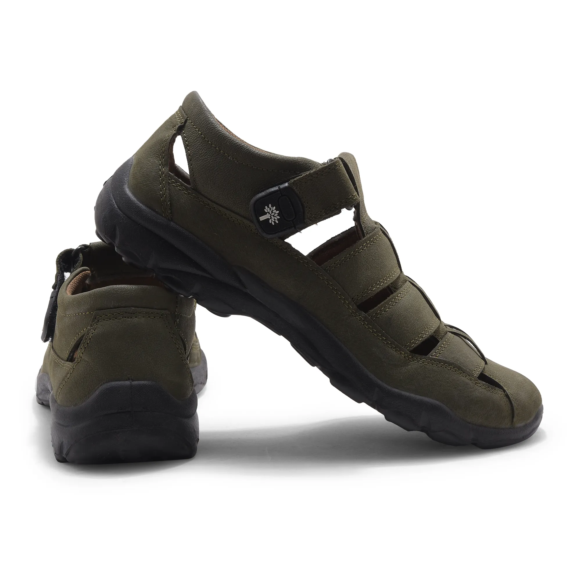 Woodland Olive Green Mens Sandals - Thumbnail 12