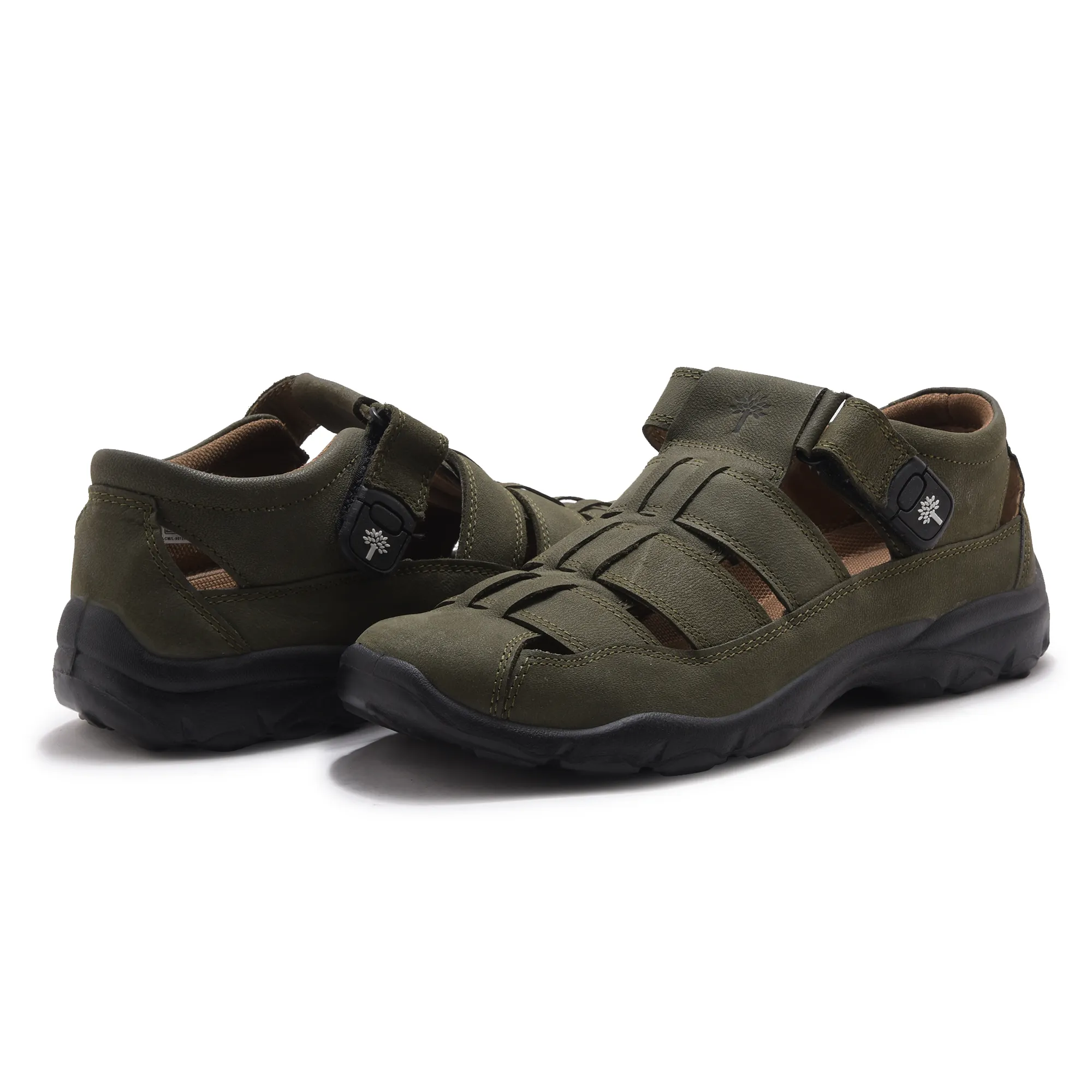 Woodland Olive Green Mens Sandals - Thumbnail 13