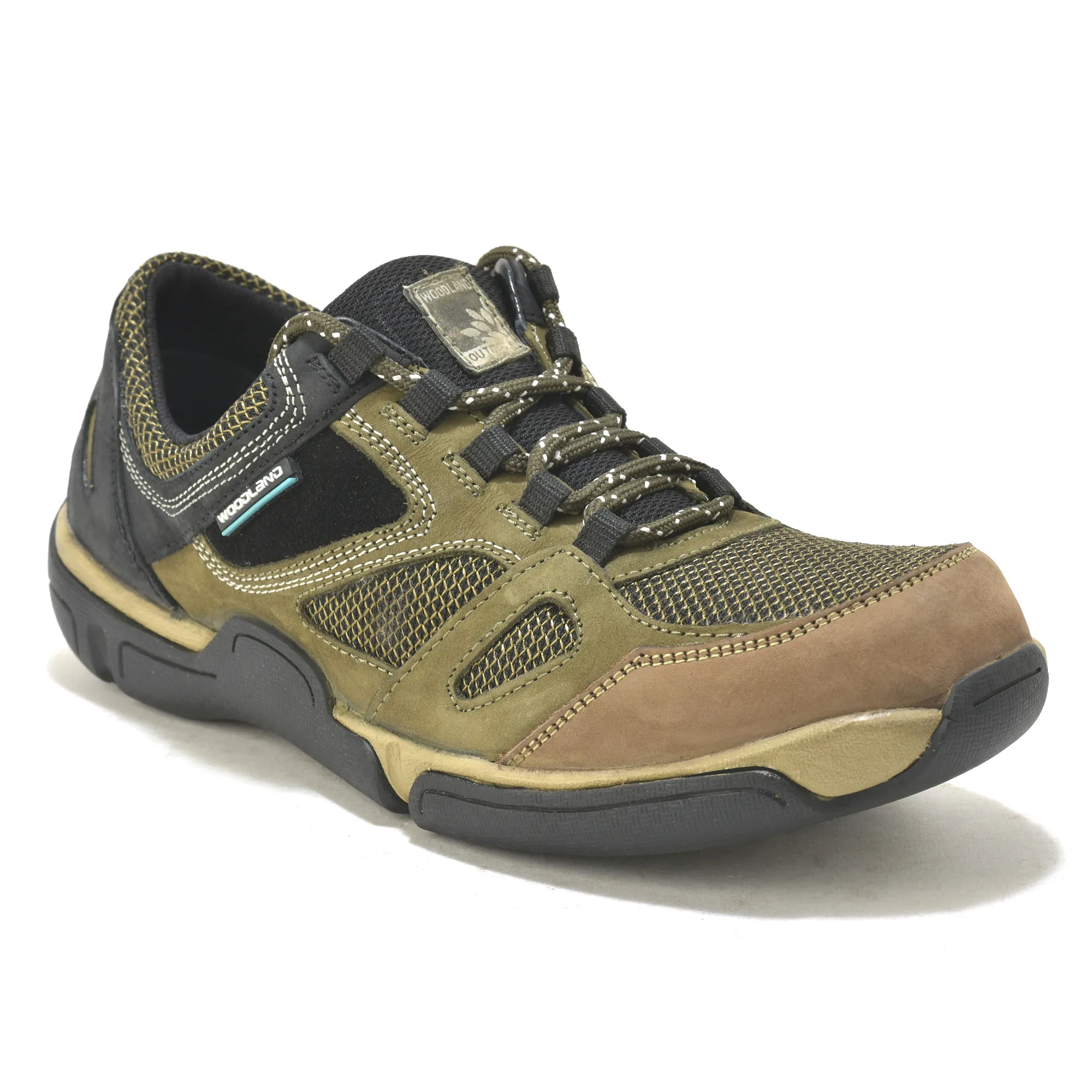 Woodland Explorer Olive Green Men Casual Lace-up Shoes - Thumbnail 3