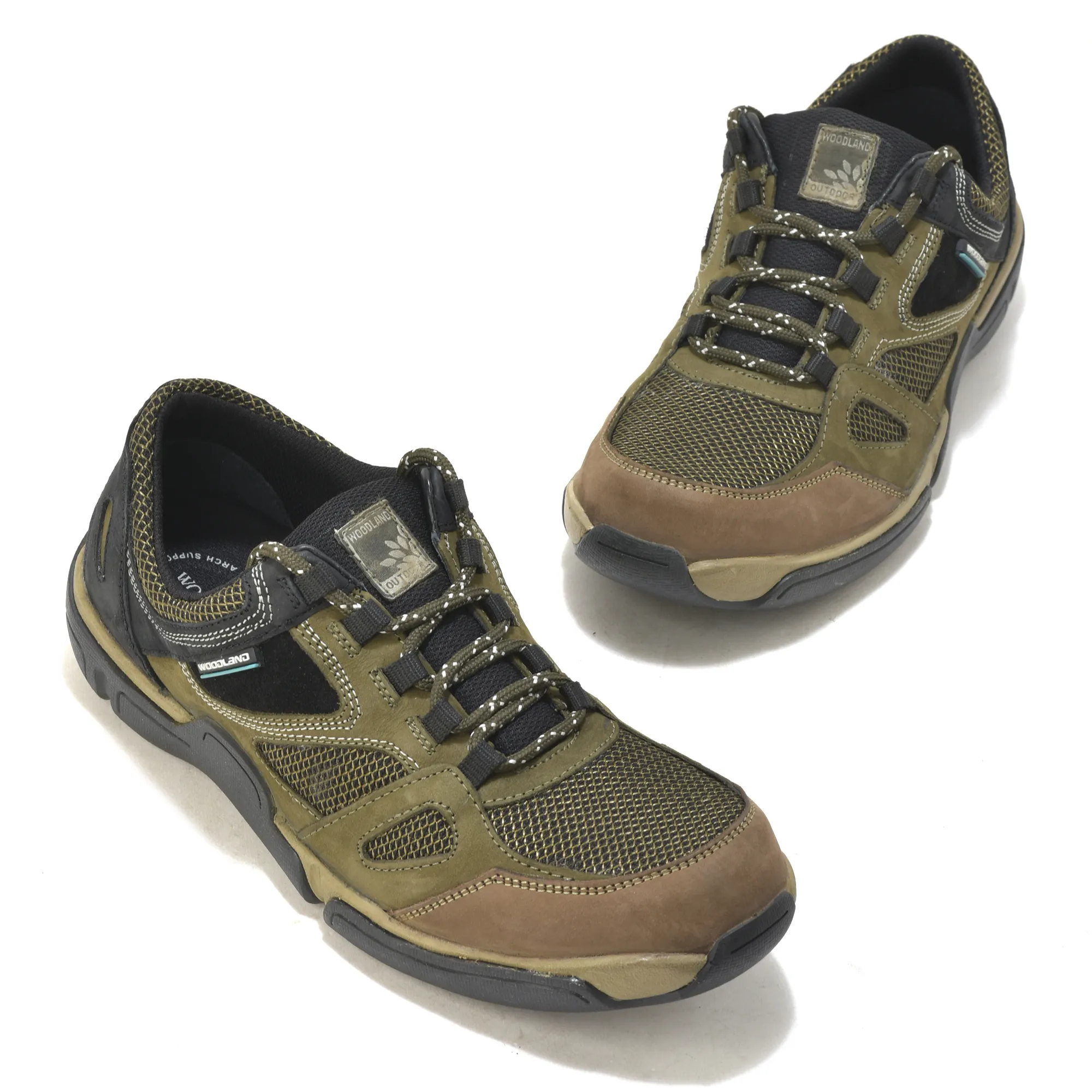 Woodland Explorer Olive Green Men Casual Lace-up Shoes - Thumbnail 4
