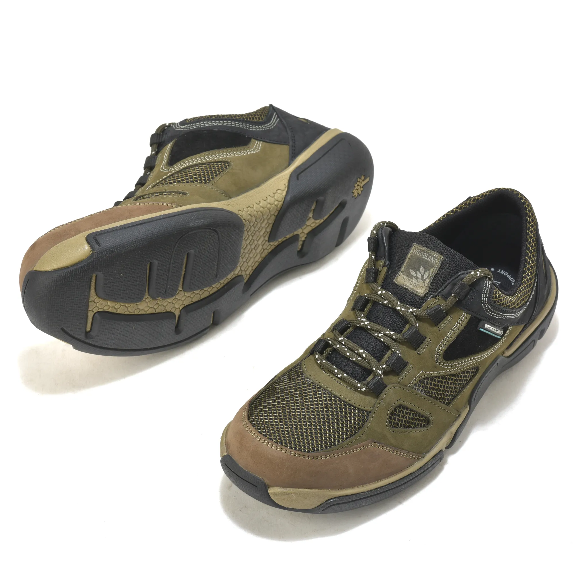 Woodland Explorer Olive Green Men Casual Lace-up Shoes - Thumbnail 6