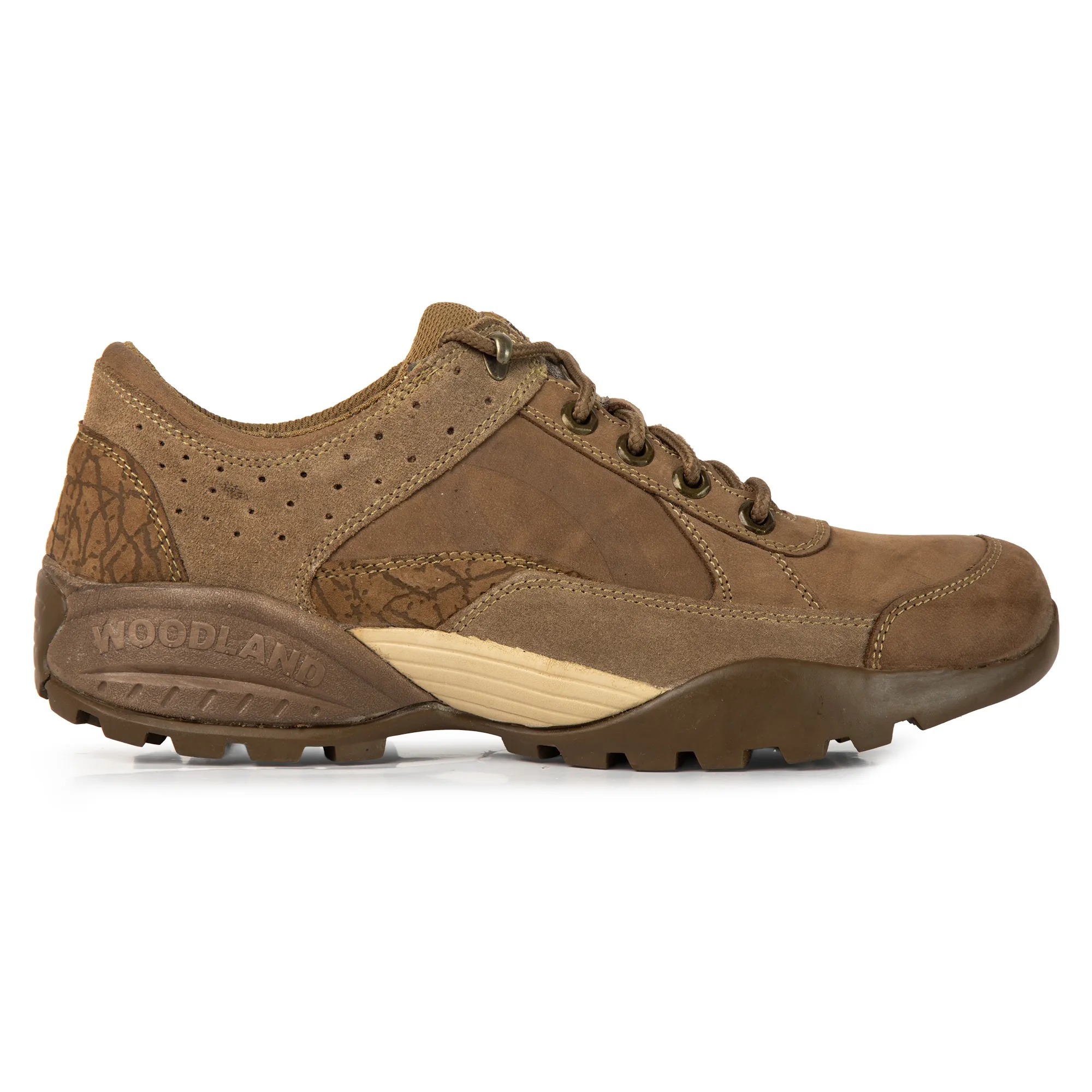 Men Dubai Khaki Nubuck Trail-Inspired Casual Lace-Up Shoes - Thumbnail 2