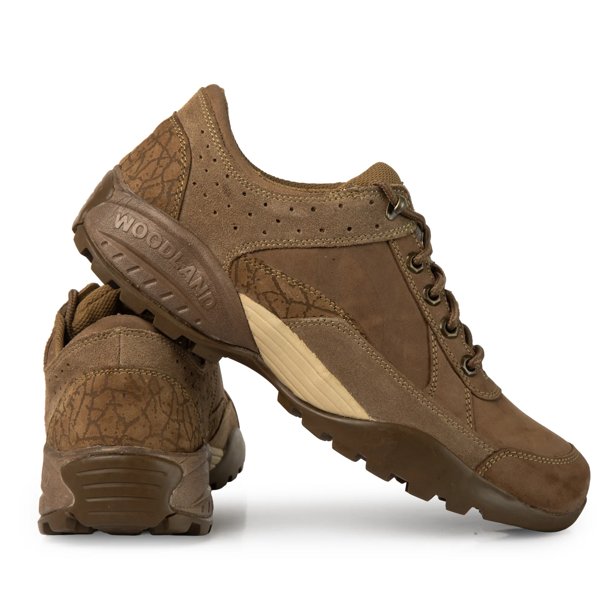 Men Dubai Khaki Nubuck Trail-Inspired Casual Lace-Up Shoes - Thumbnail 3