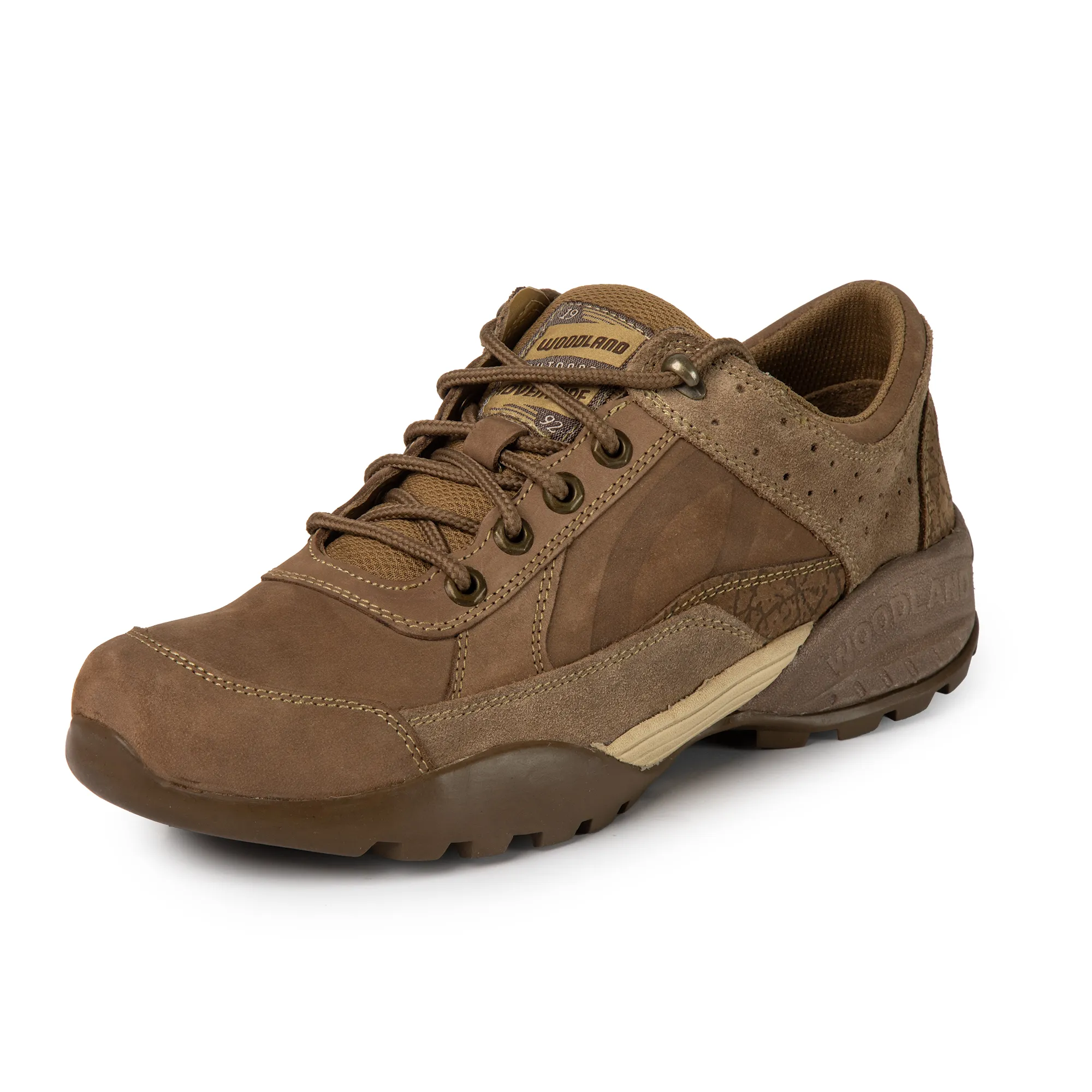 Men Dubai Khaki Nubuck Trail-Inspired Casual Lace-Up Shoes - Thumbnail 4