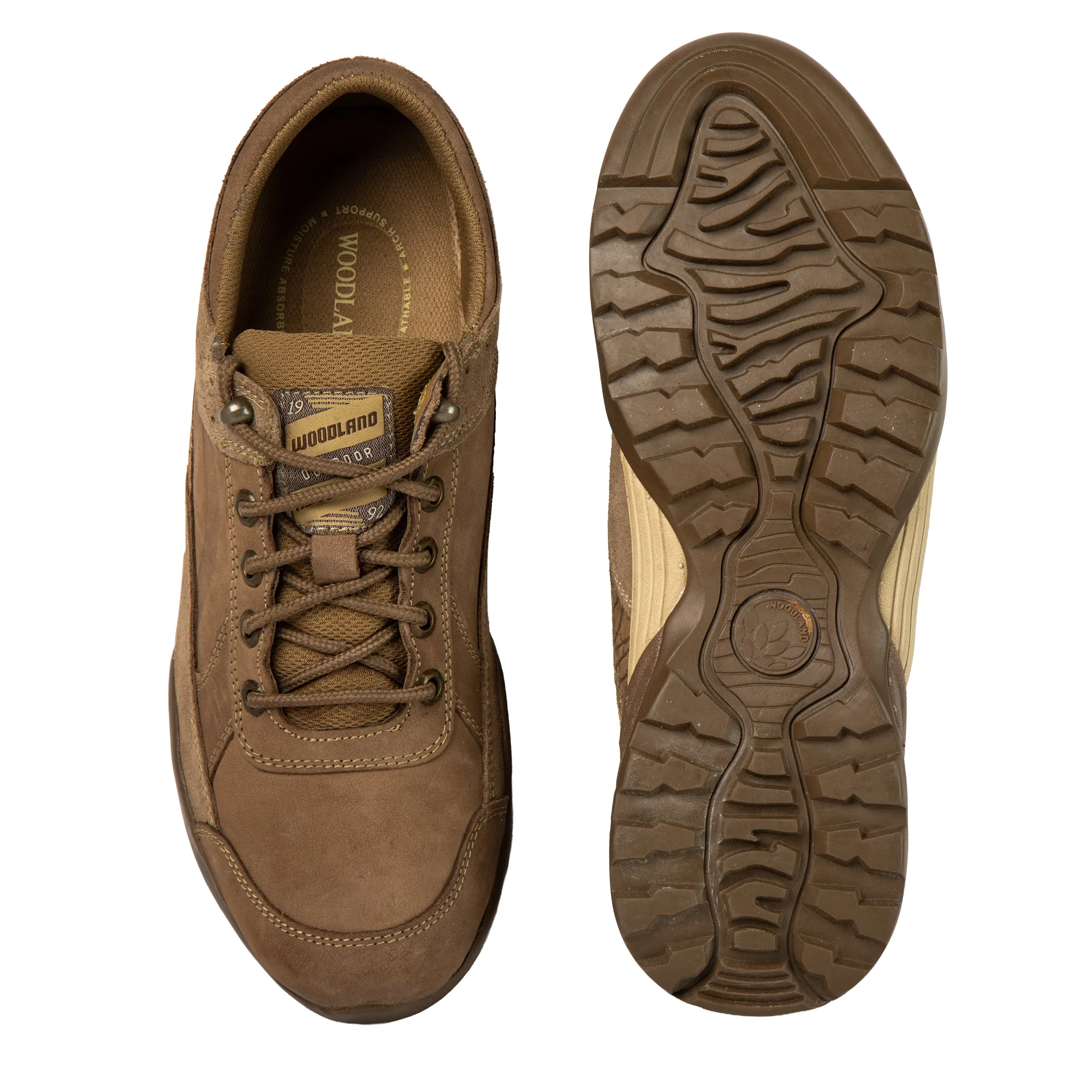 Men Dubai Khaki Nubuck Trail-Inspired Casual Lace-Up Shoes - Thumbnail 15