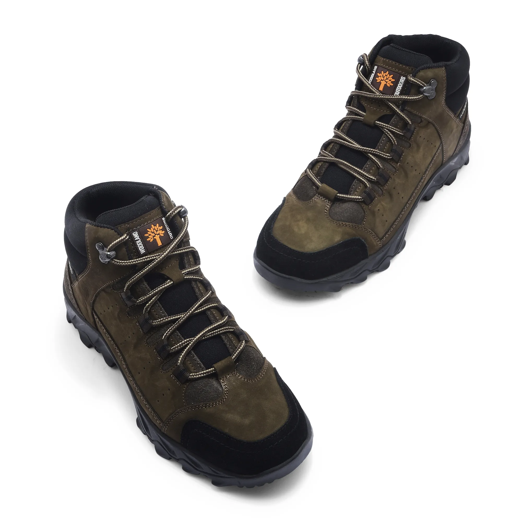 Men Brown Nubuck Leather Casual Boots - Thumbnail 2