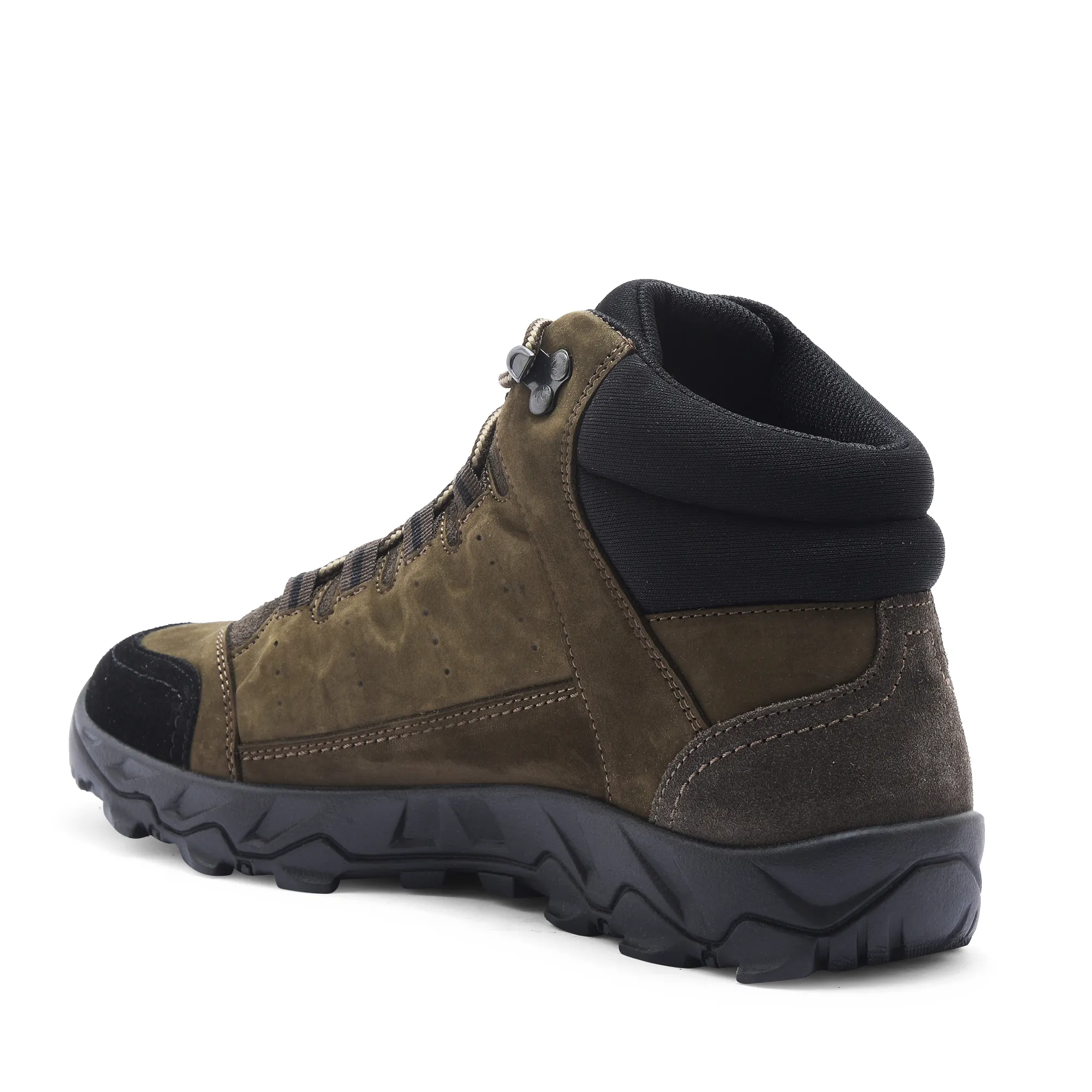 Men Brown Nubuck Leather Casual Boots - Thumbnail 6