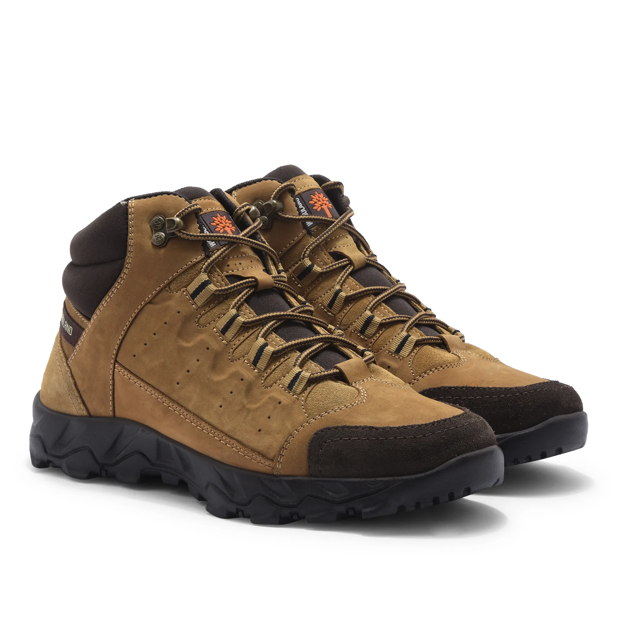 Men Camel Nubuck Leather Casual Boots - Thumbnail 7