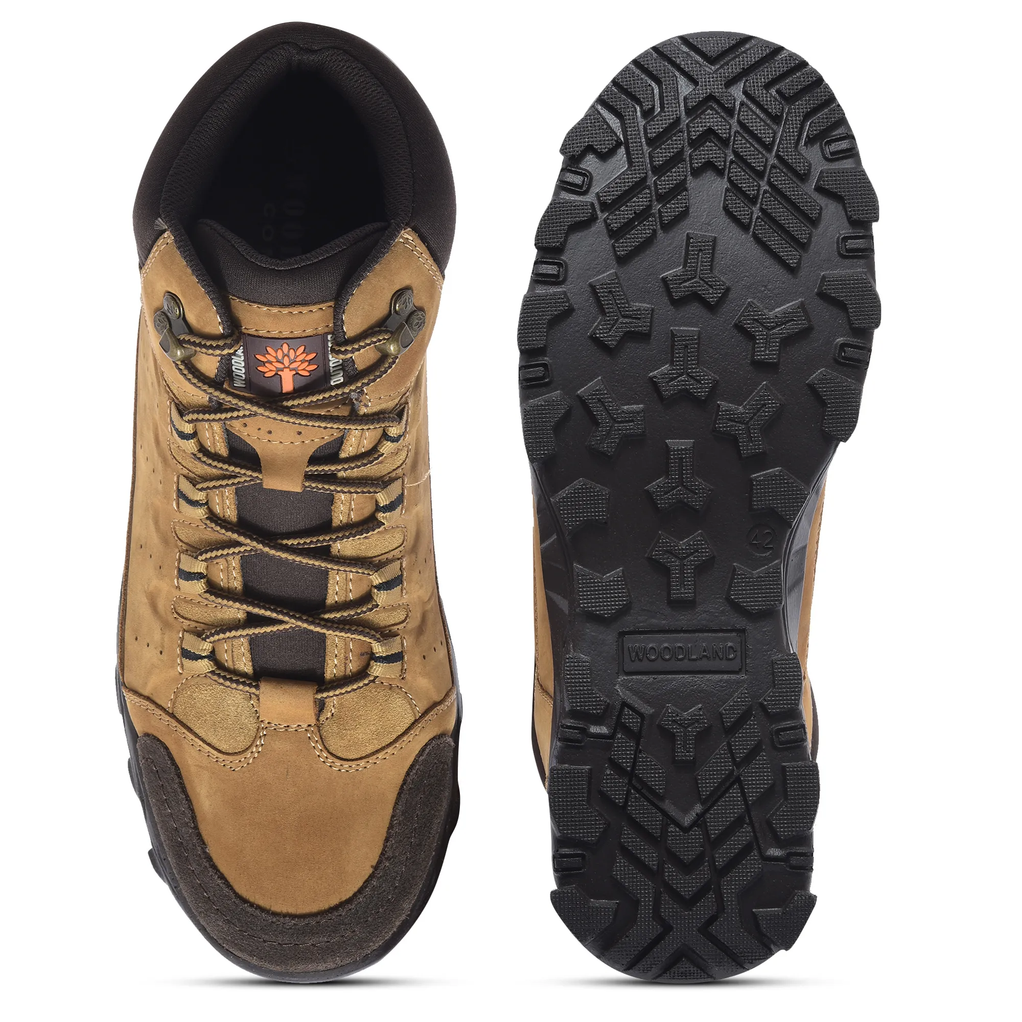 Men Camel Nubuck Leather Casual Boots - Thumbnail 8