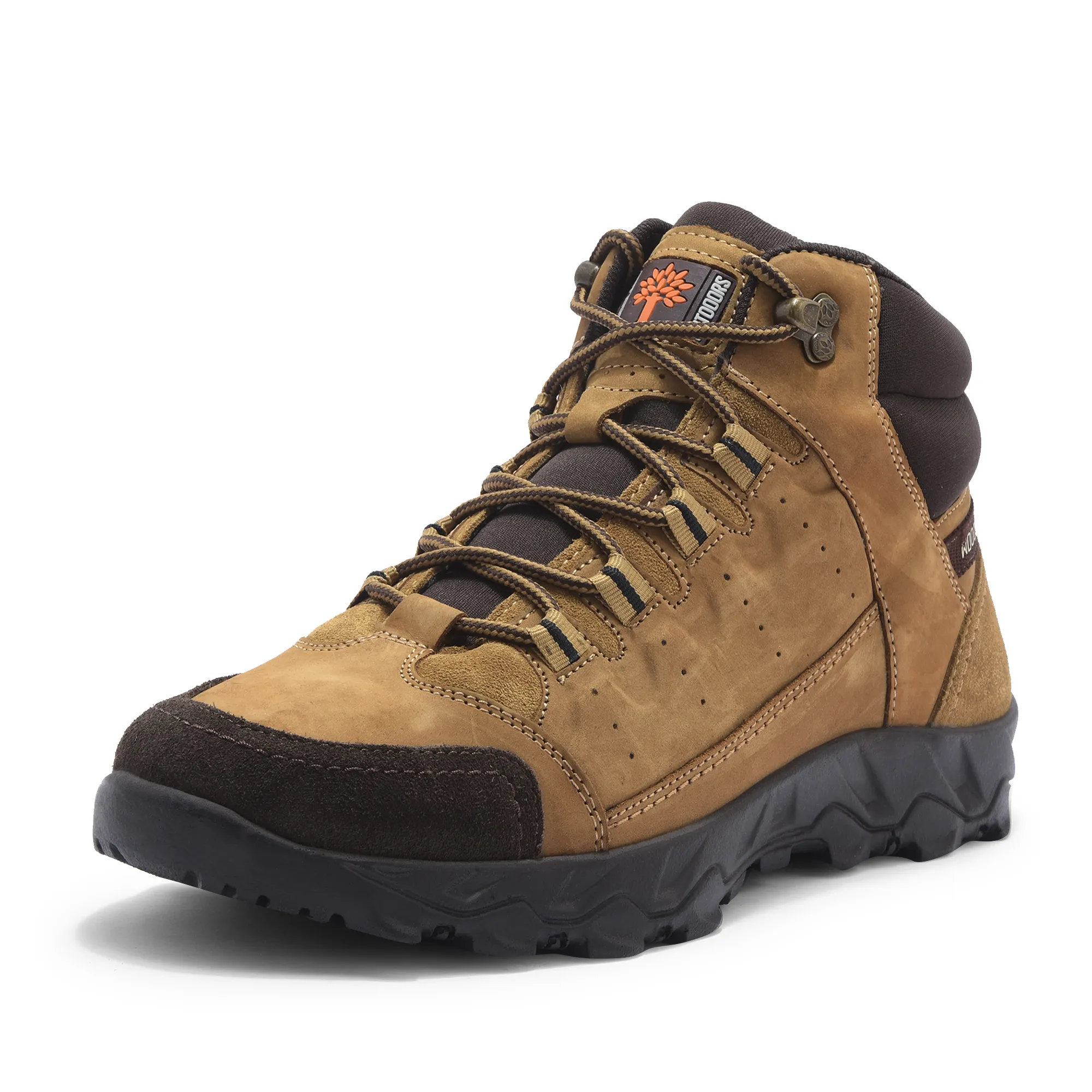 Men Camel Nubuck Leather Casual Boots - Thumbnail 11