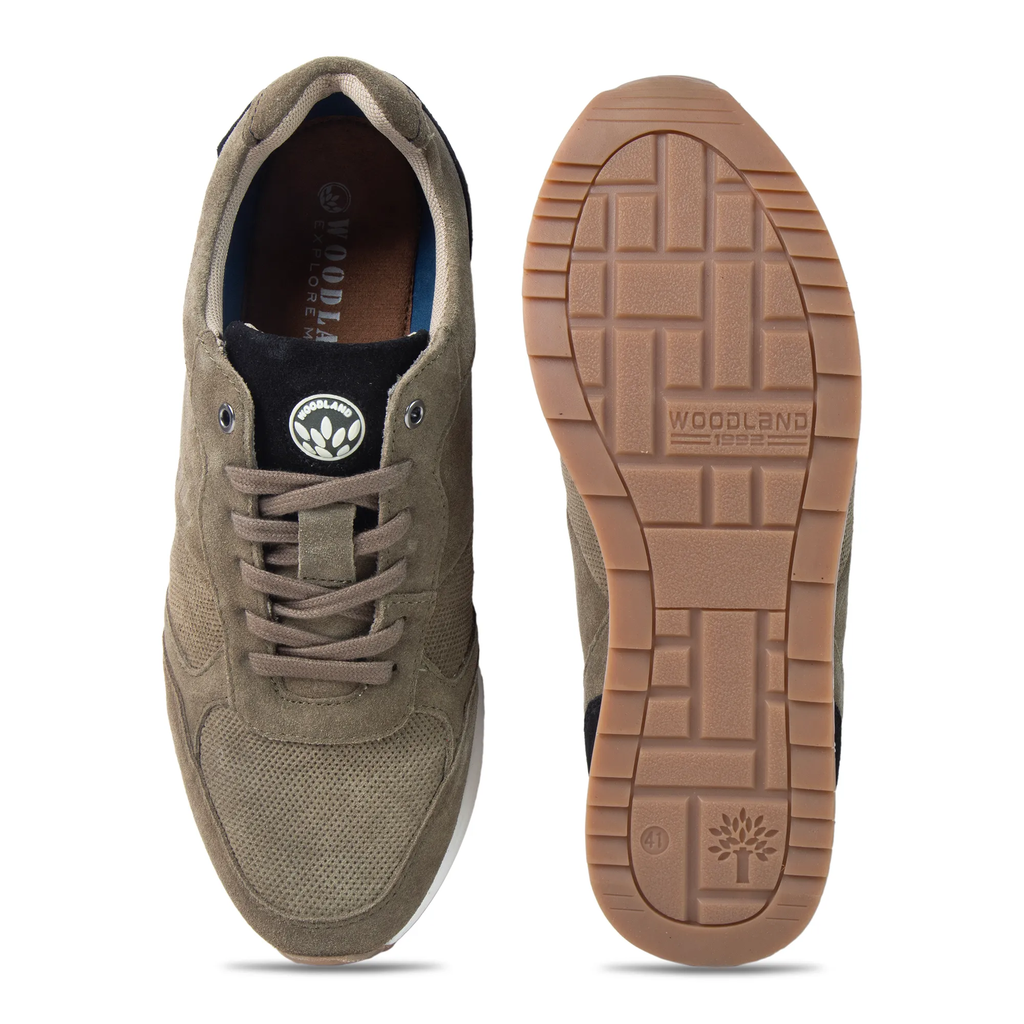 Woodland Olive Joggers For Men - Thumbnail 7