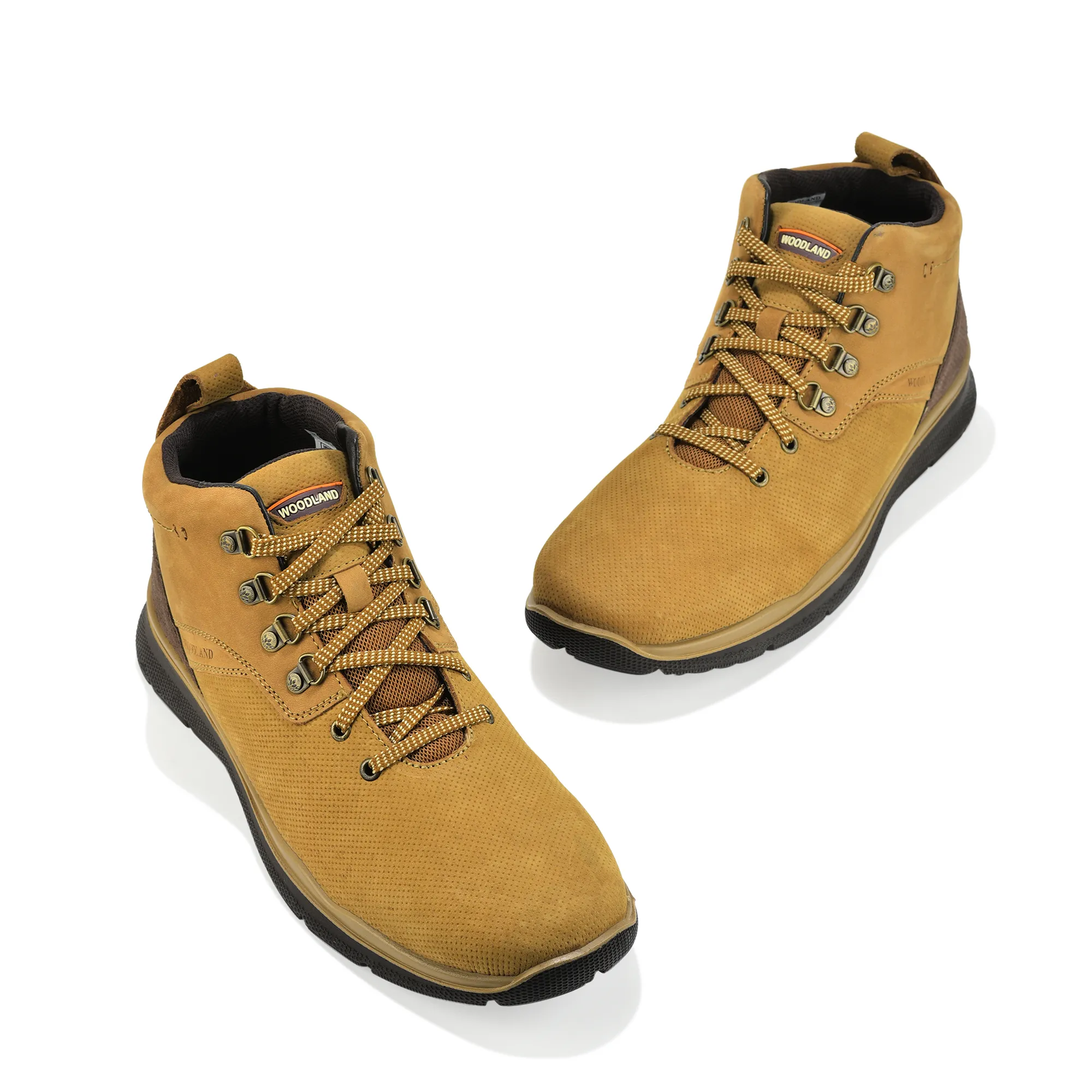 Woodland Camel Terrain-Ready Nubuk Lace Boots - Thumbnail 3
