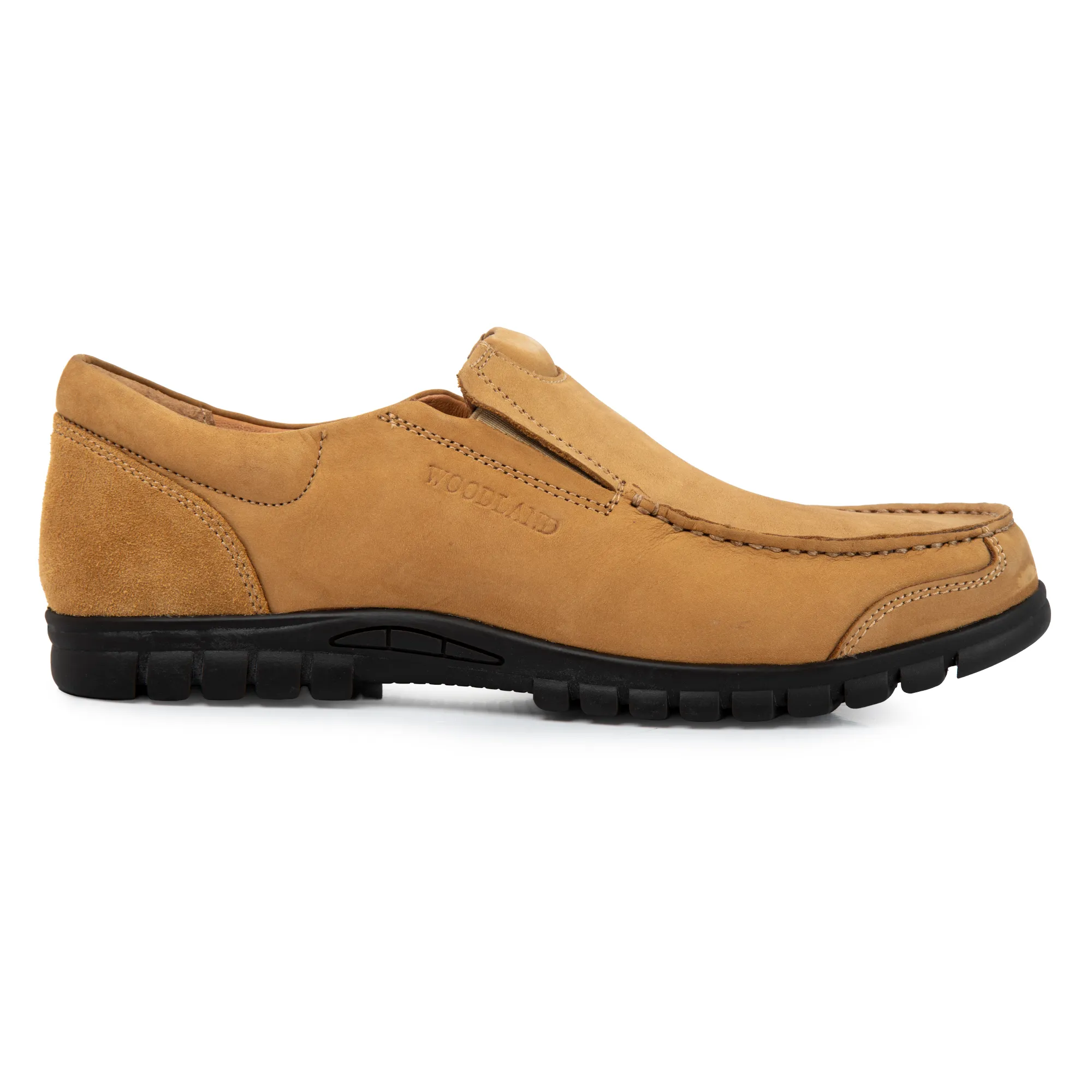 Woodland Men’s Camel Snug Nubuck Casual Shoes - Thumbnail 2
