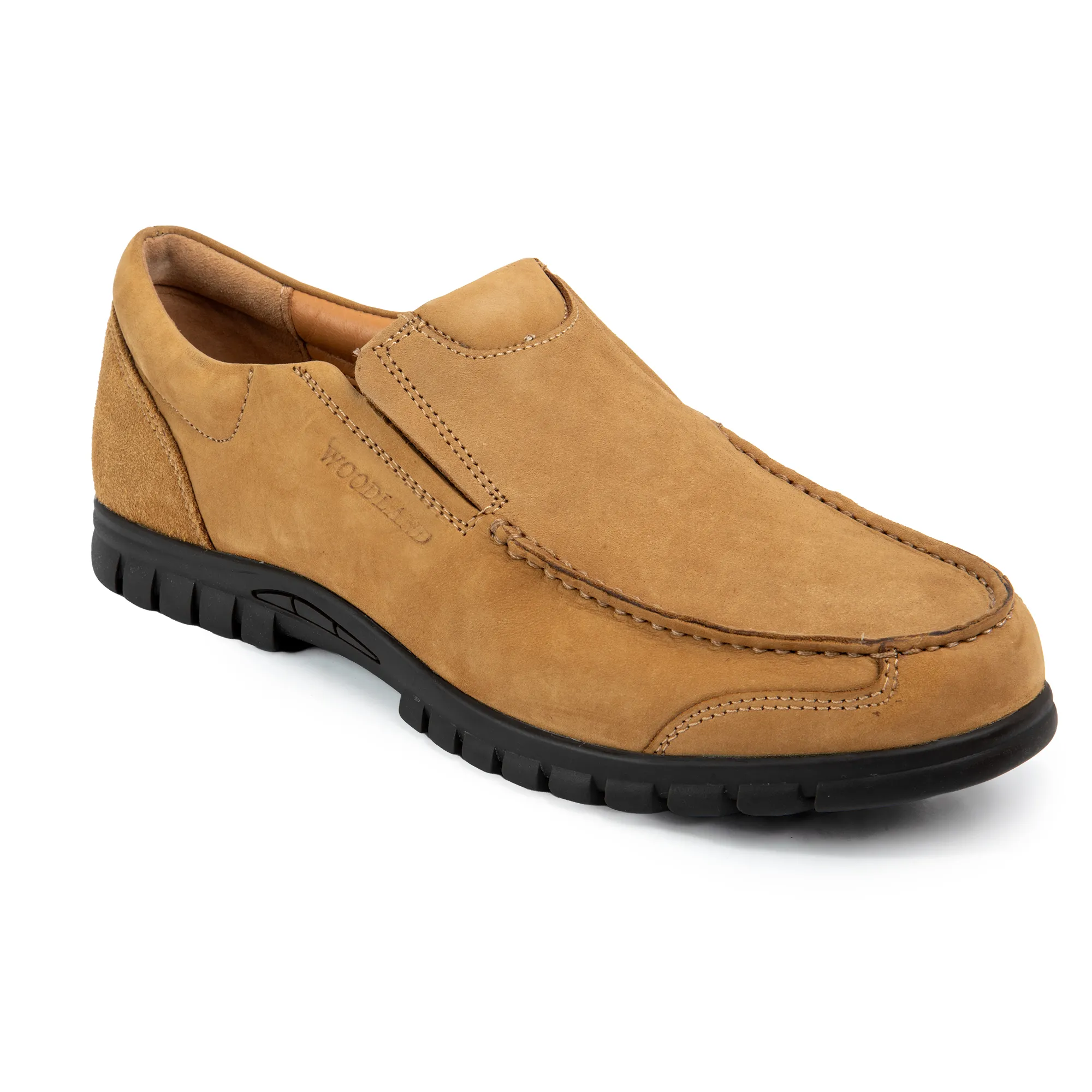 Woodland Men’s Camel Snug Nubuck Casual Shoes - Thumbnail 3