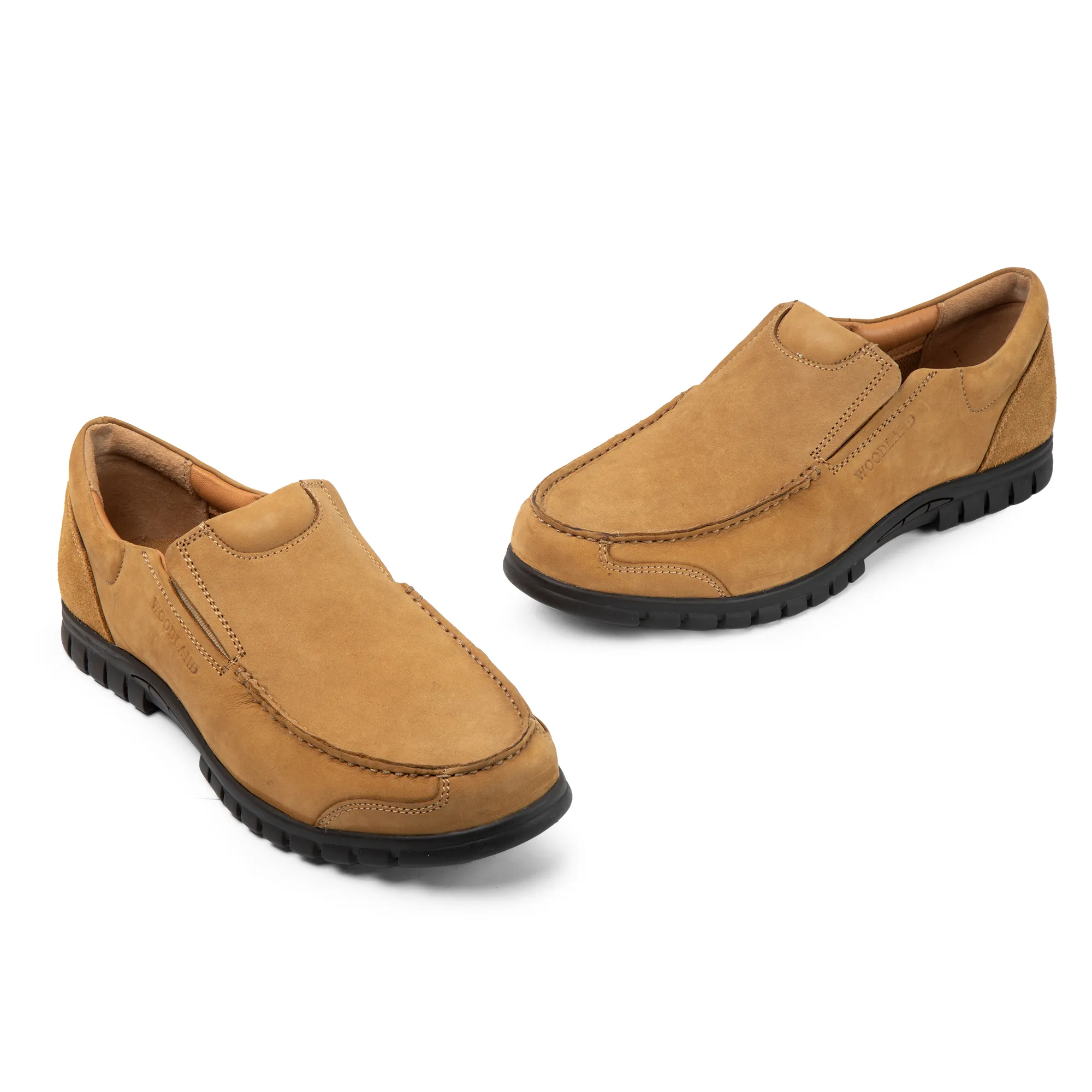 Woodland Men’s Camel Snug Nubuck Casual Shoes - Thumbnail 4