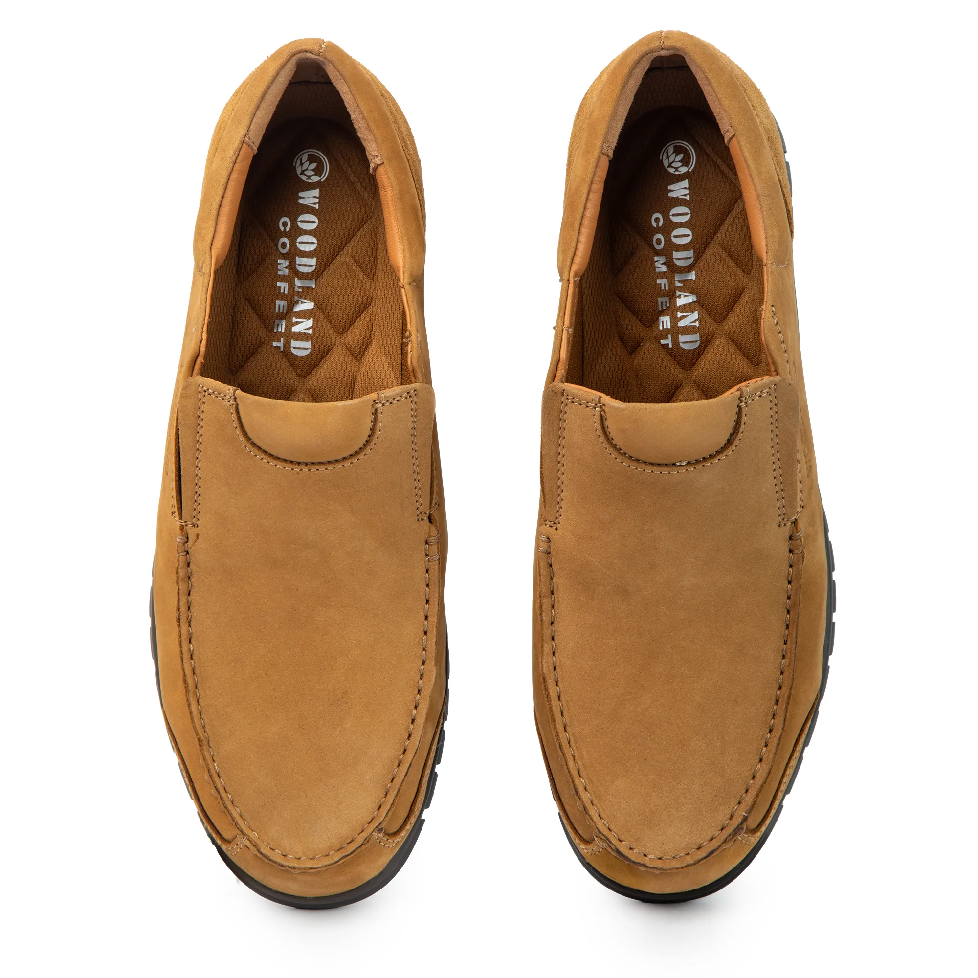 Woodland Men’s Camel Snug Nubuck Casual Shoes - Thumbnail 5