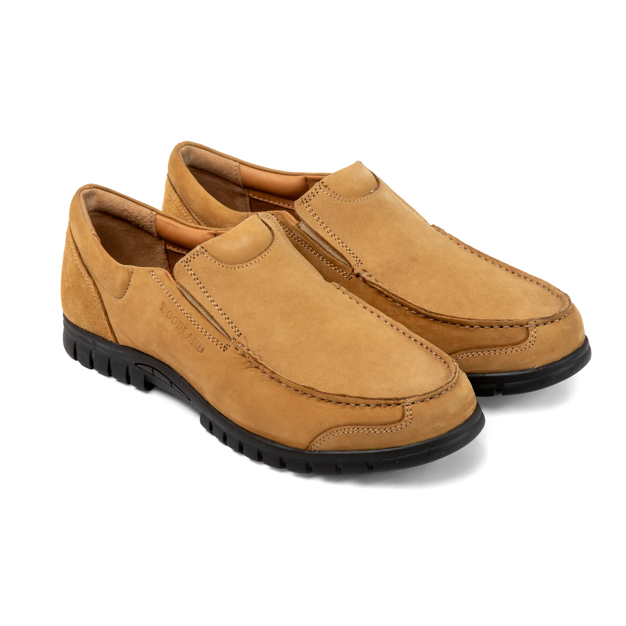 Woodland Men’s Camel Snug Nubuck Casual Shoes - Thumbnail 8