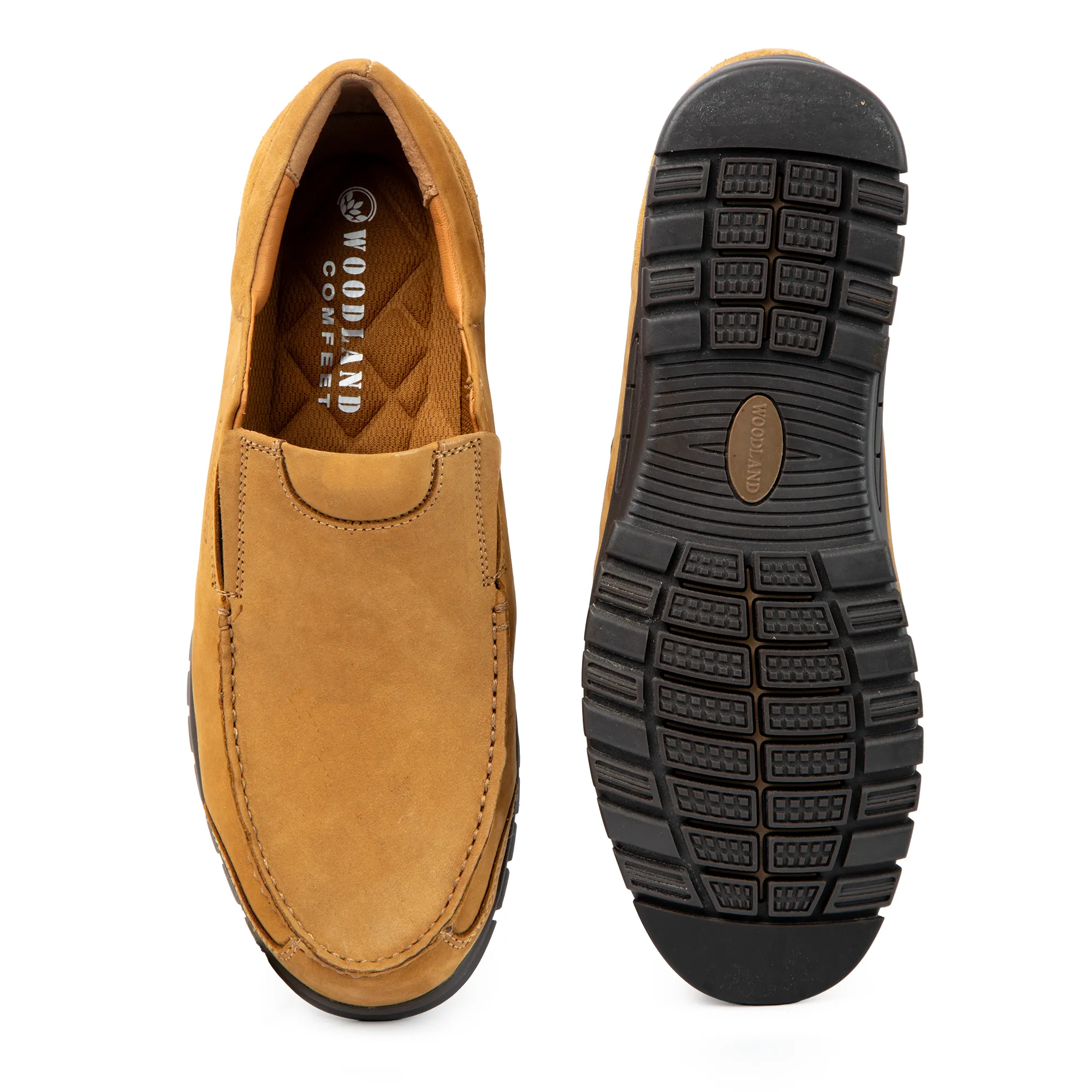Woodland Men’s Camel Snug Nubuck Casual Shoes - Thumbnail 9