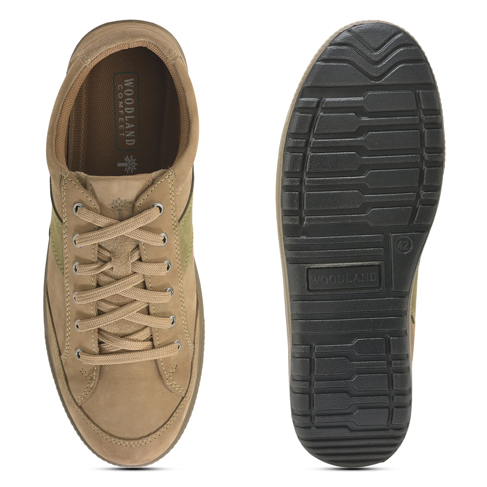 Woodland Dark Khaki Casual Lace Shoes - Thumbnail 9