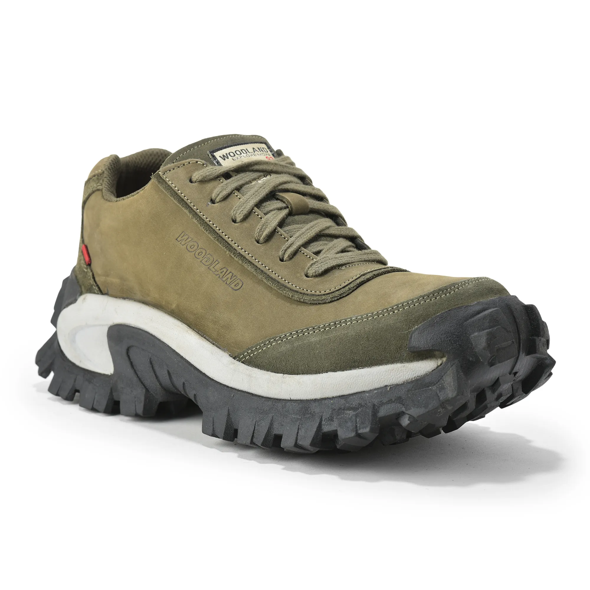Woodland Olive Men Casual Lace Shoes - Thumbnail 8