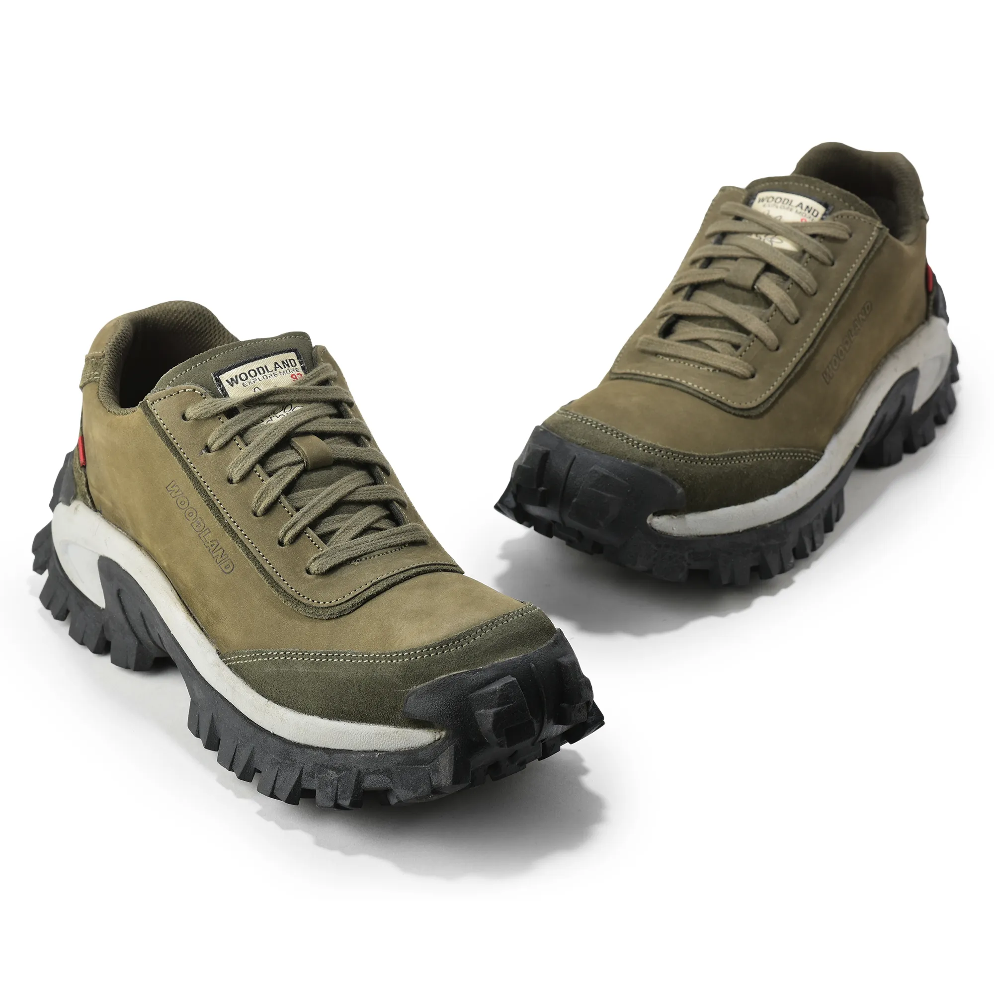 Woodland Olive Men Casual Lace Shoes - Thumbnail 9