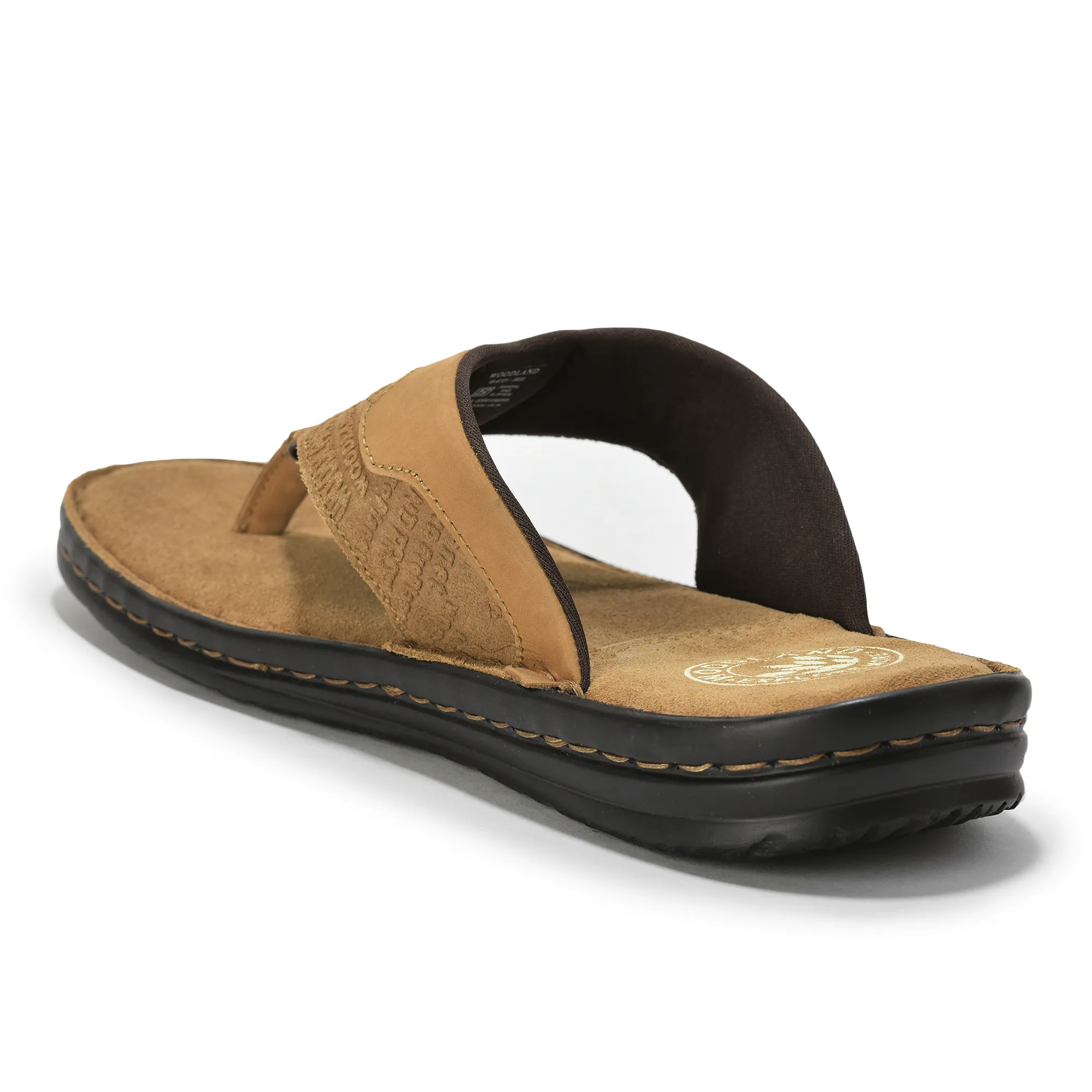 Camel Nubuk Slippers for Men - Thumbnail 5