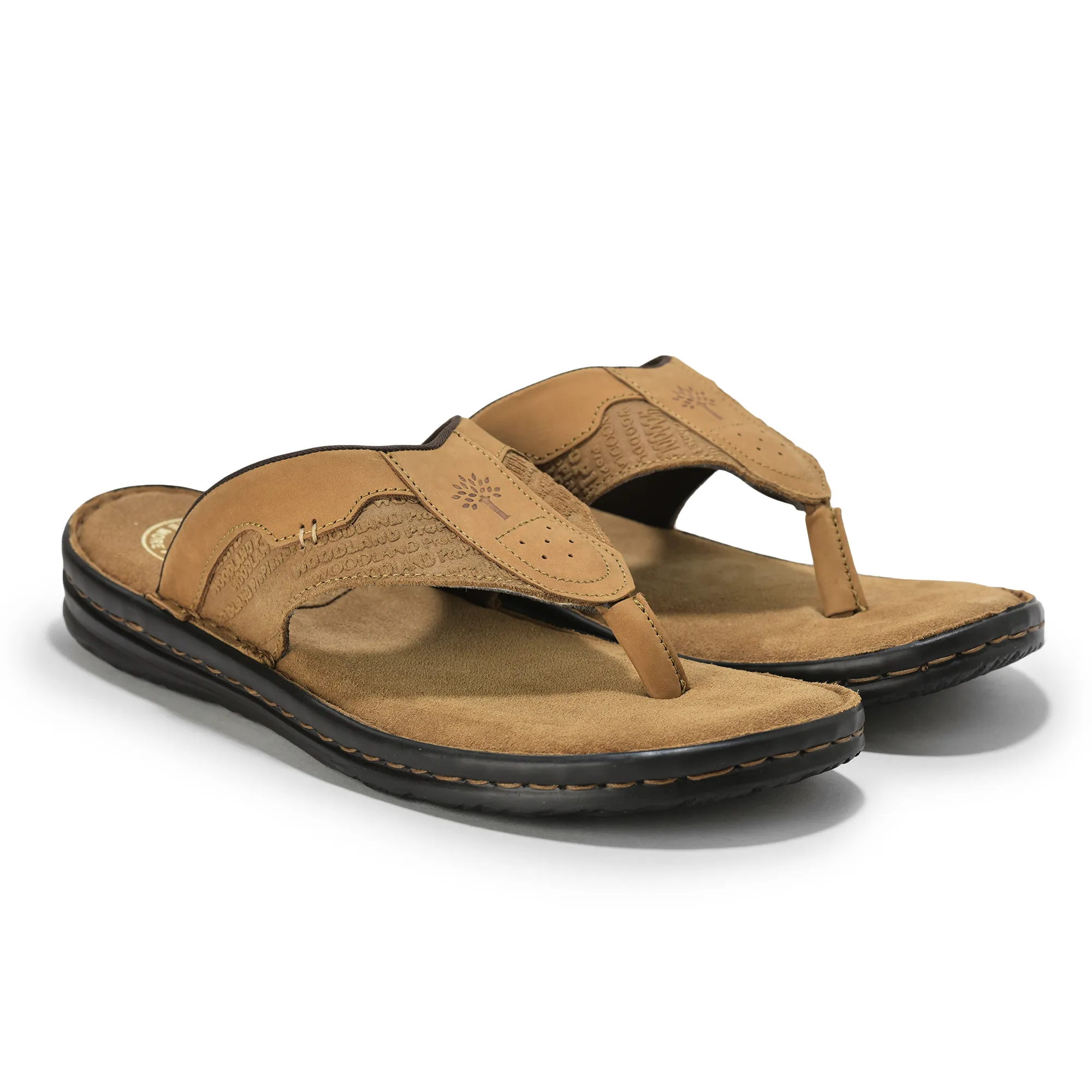Camel Nubuk Slippers for Men - Thumbnail 6