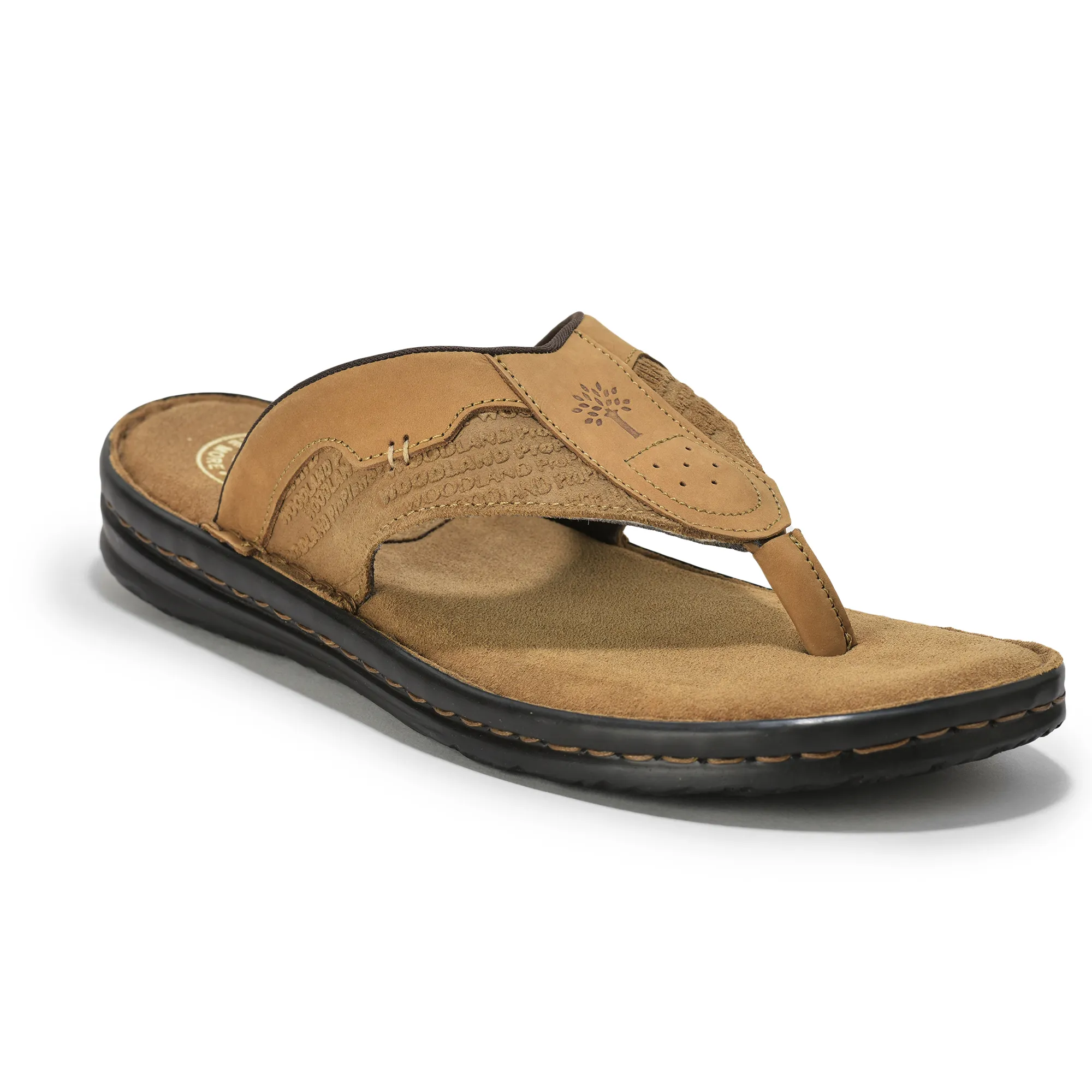 Camel Nubuk Slippers for Men - Thumbnail 8